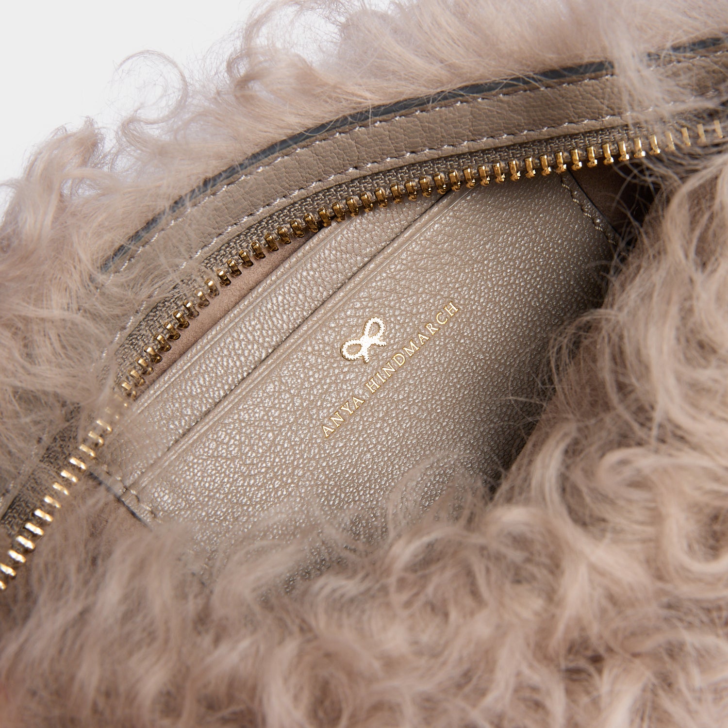 Shearling Eyes Clutch | Anya Hindmarch