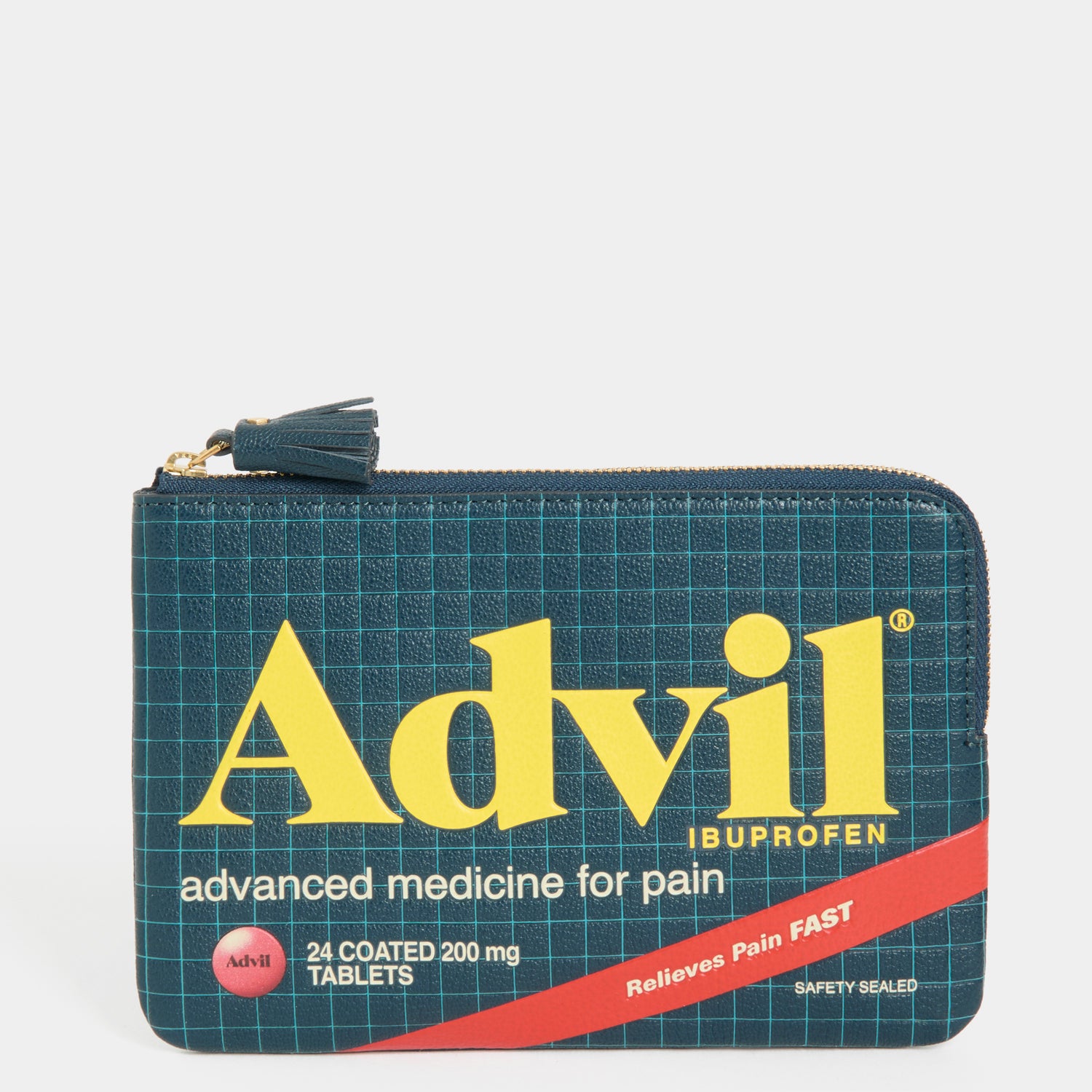 Anya Brands Advil Zip Loose Pocket -

          
            Capra Leather in Petrol Blue -
          

          Anya Hindmarch UK
