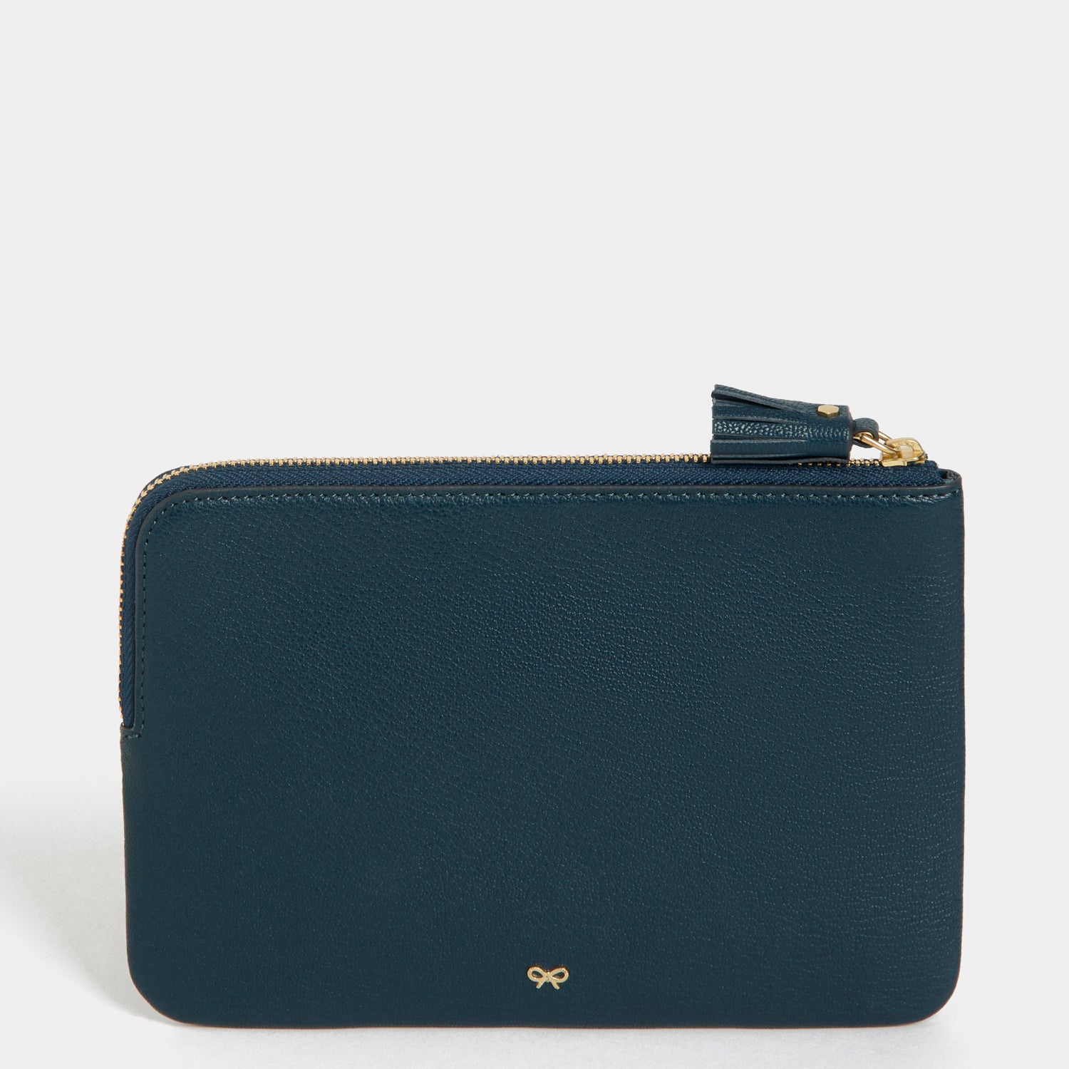 Anya Brands Advil Zip Loose Pocket -

          
            Capra Leather in Petrol Blue -
          

          Anya Hindmarch UK

