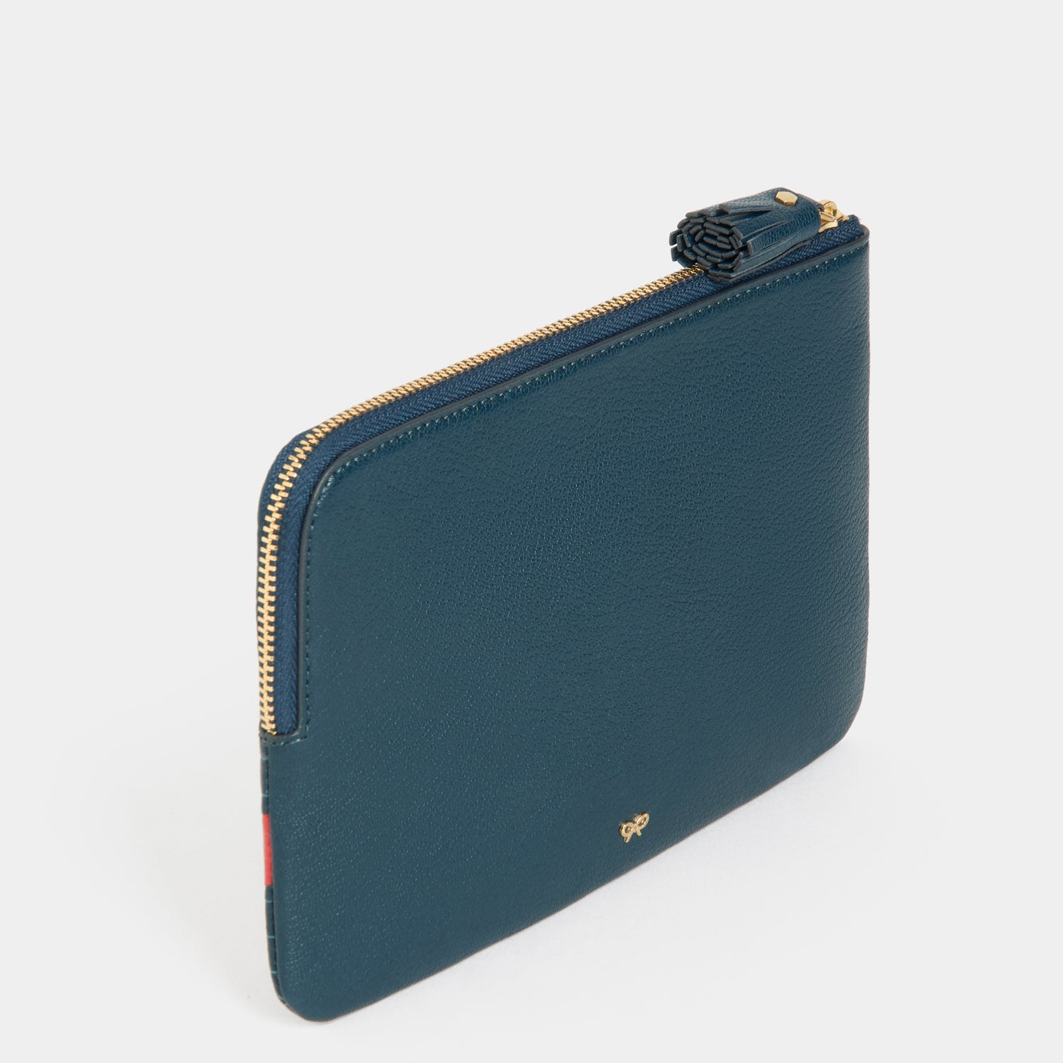 Anya Brands Advil Zip Loose Pocket -

          
            Capra Leather in Petrol Blue -
          

          Anya Hindmarch UK
