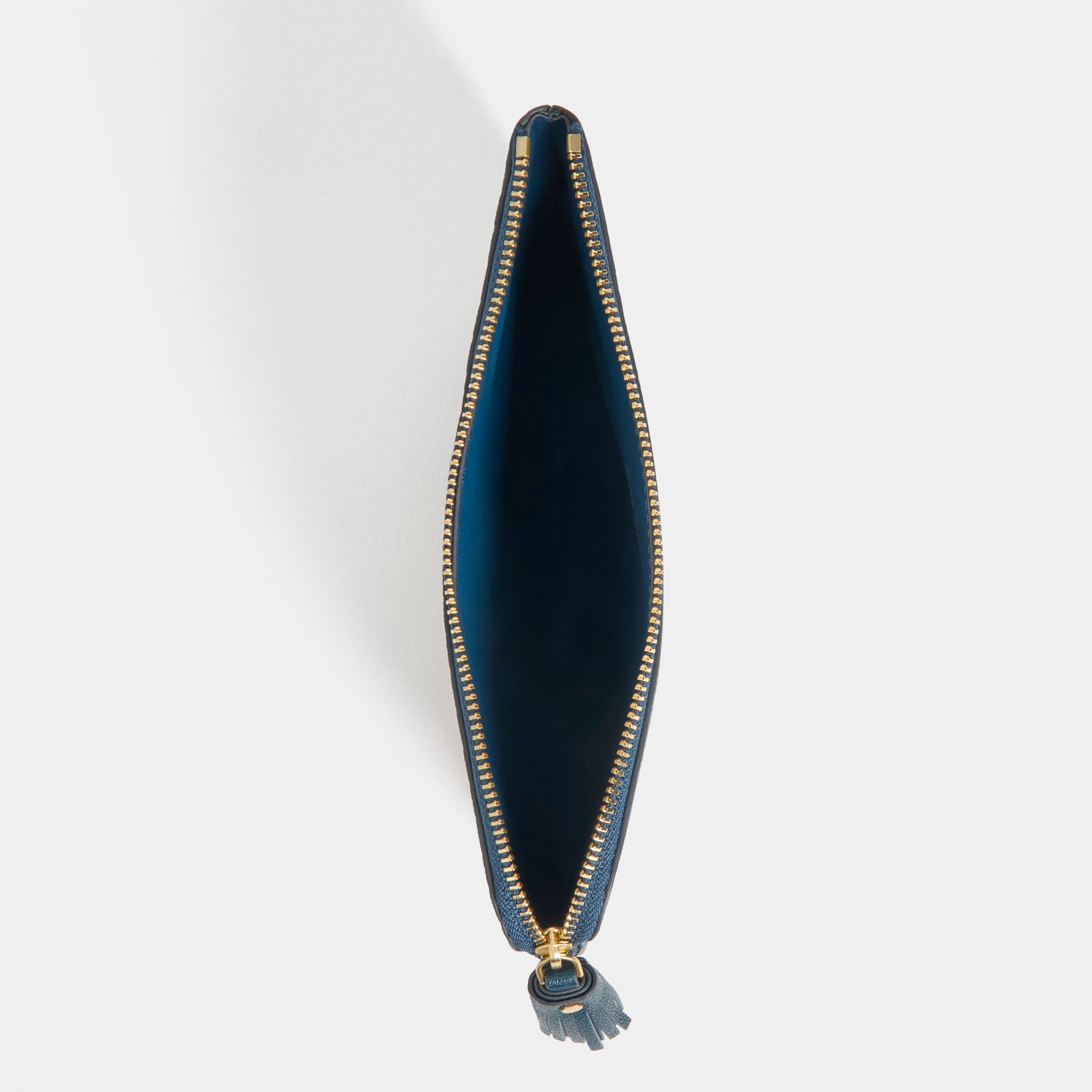 Anya Brands Advil Zip Loose Pocket -

          
            Capra Leather in Petrol Blue -
          

          Anya Hindmarch UK
