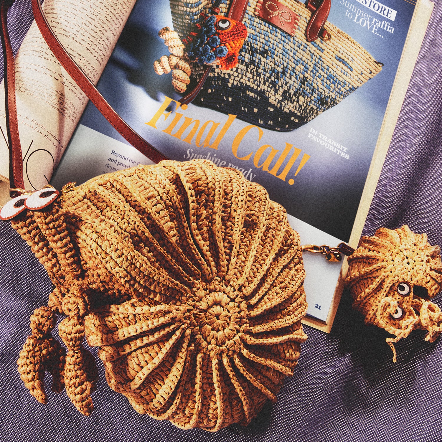 Raffia Hermit Crab Cross-body | Anya Hindmarch UK