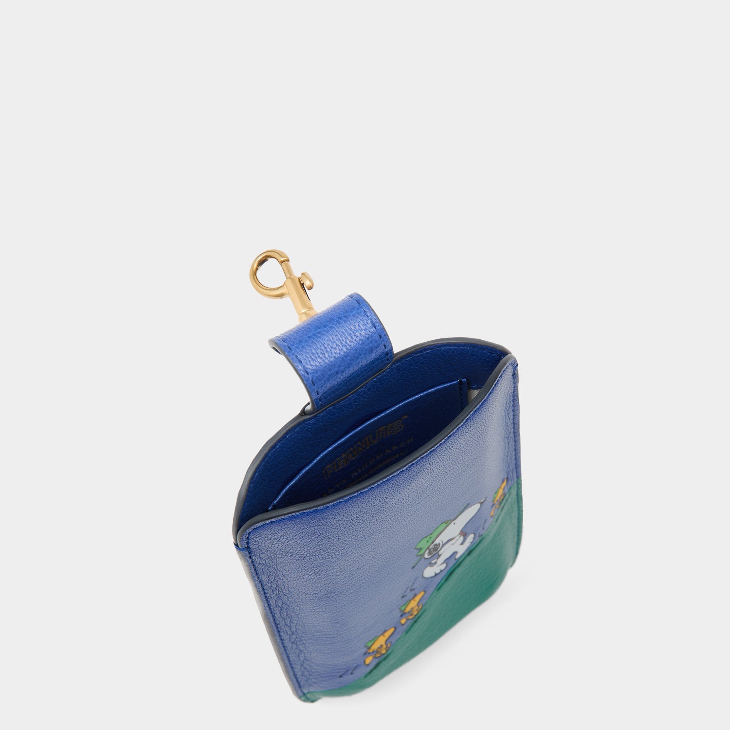 Peanuts Snoopy Sunglasses Pouch -

          
            Calf Leather in School Blue -
          

          Anya Hindmarch UK
