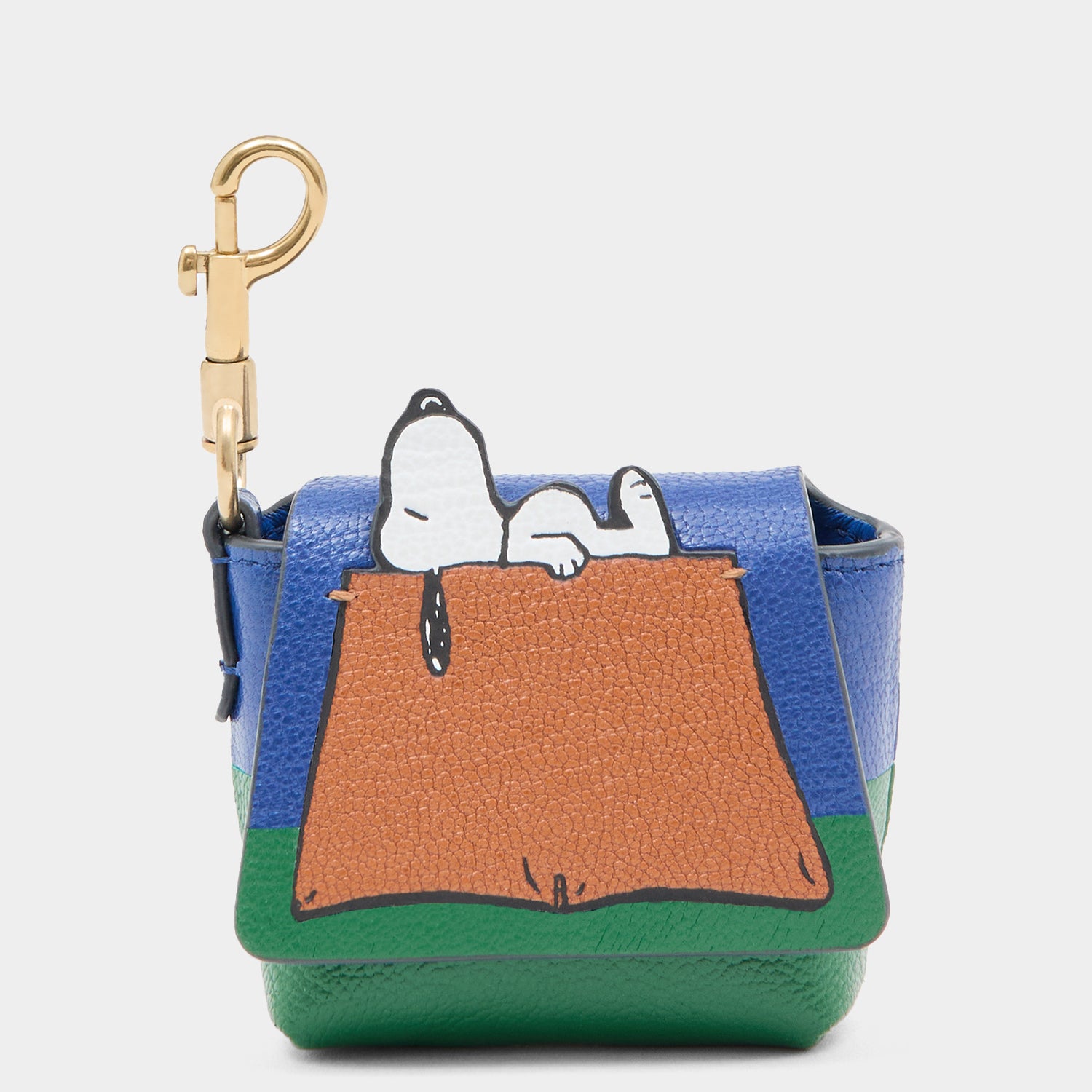 Peanuts Snoopy Ear Pods Pouch -

          
            Capra Leather in Monday Blue -
          

          Anya Hindmarch UK
