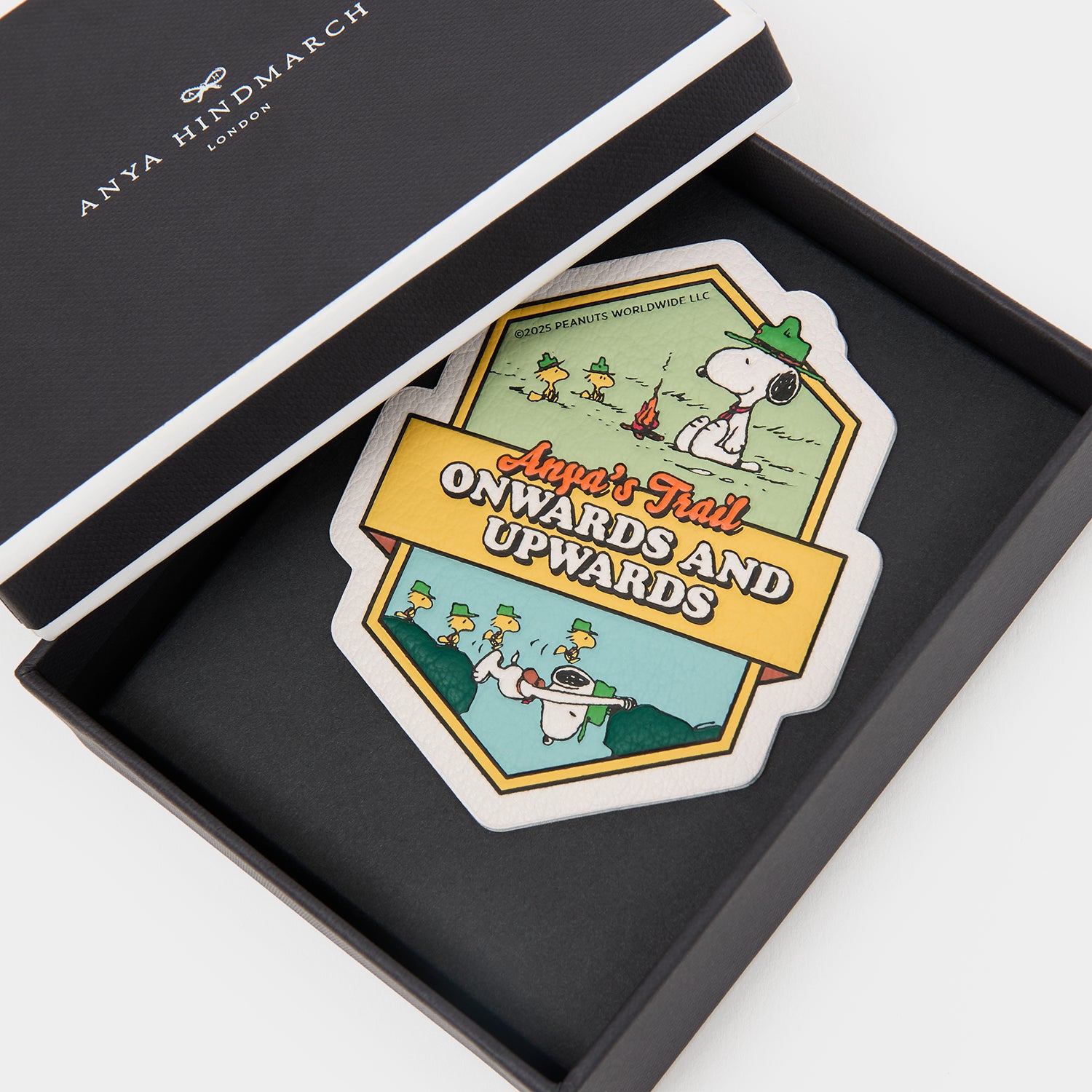 Peanuts Snoopy Sticker -

          
            Capra Leather in Optic White -
          

          Anya Hindmarch UK
