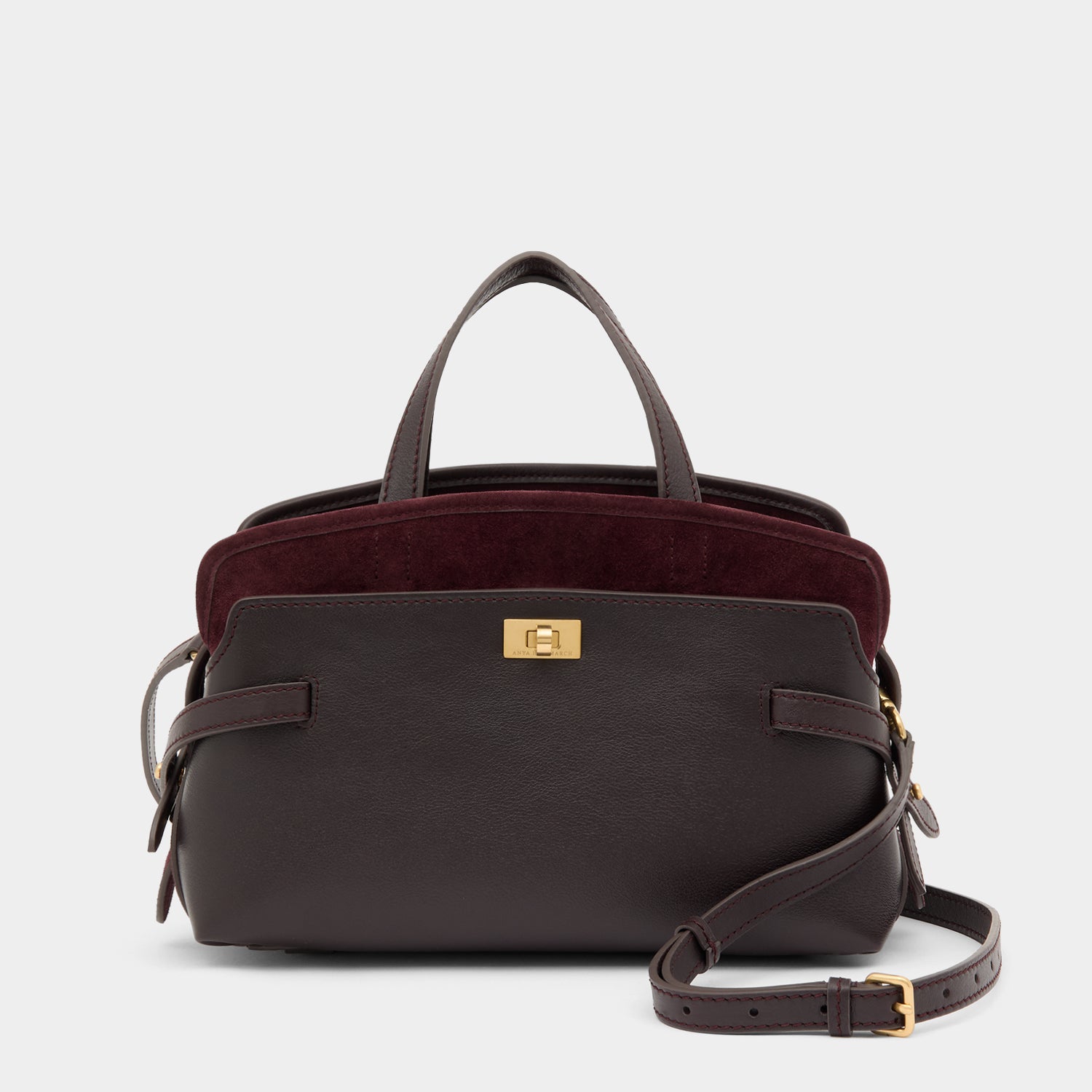 calf leather bag with adjustable strap by anya hindmarch