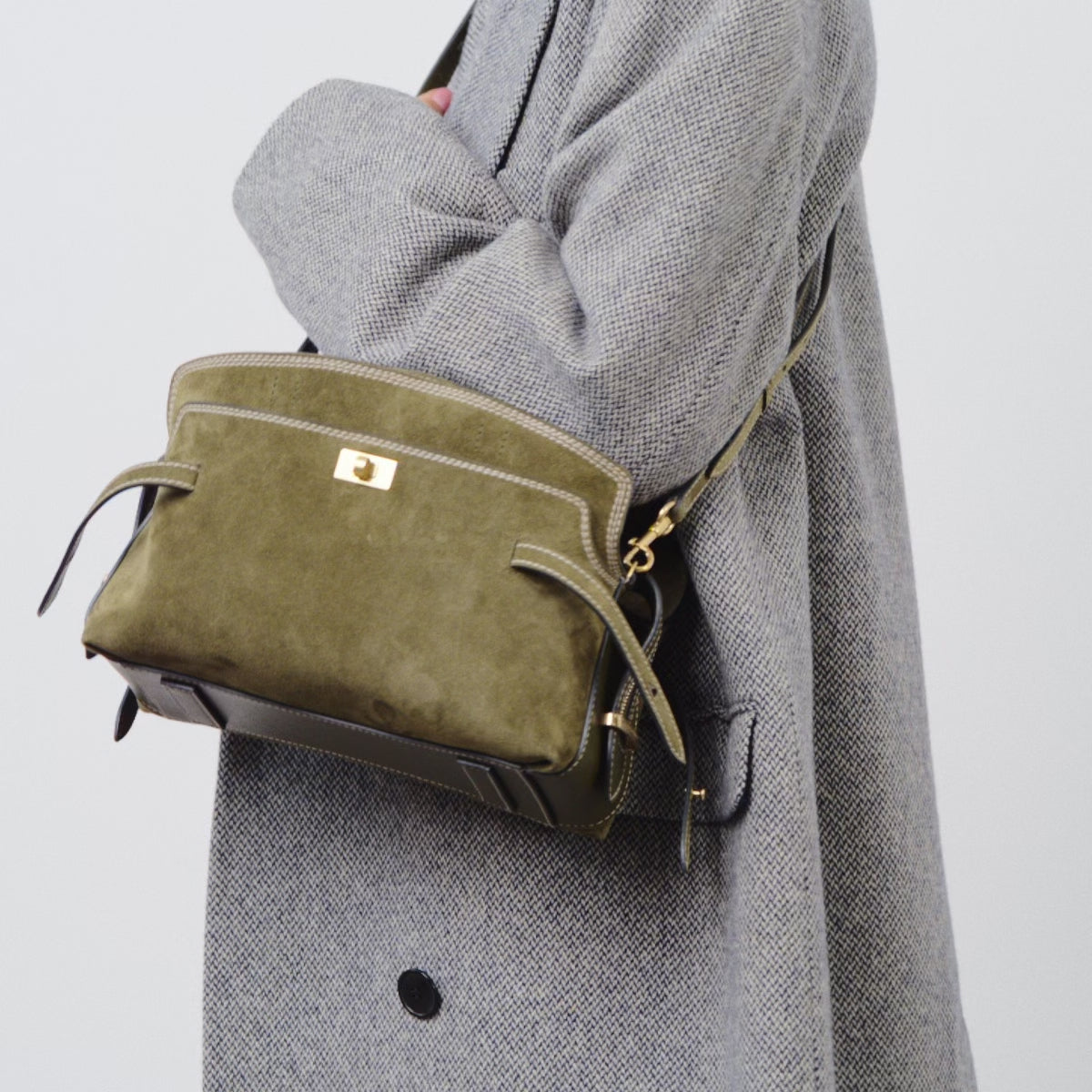 Wilson Stitch Cross-body -

          
            Suede in Bonsai Green -
          

          Anya Hindmarch UK
