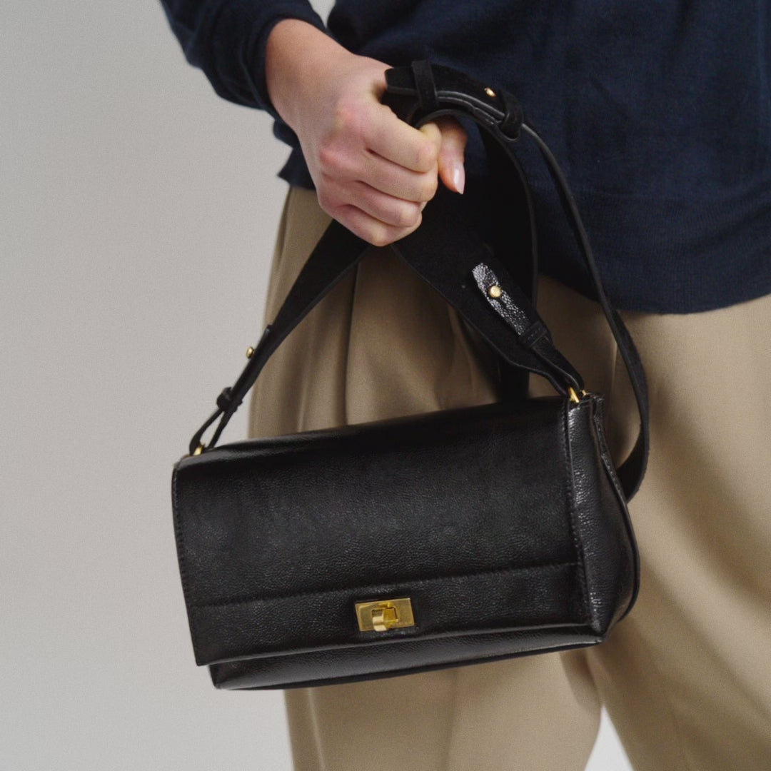 Mortimer Cross-body -

          
            Suede Leather in Black -
          

          Anya Hindmarch UK
