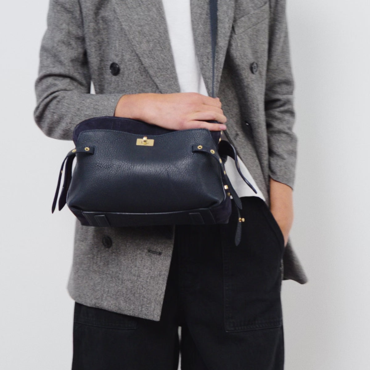 Wilson Eyelet Cross-body -

          
            Suede in Marine Blue -
          

          Anya Hindmarch UK

