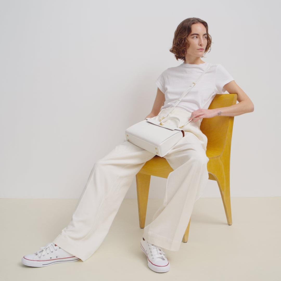 Mortimer Top Handle -

          
            Calf Leather in White -
          

          Anya Hindmarch UK
