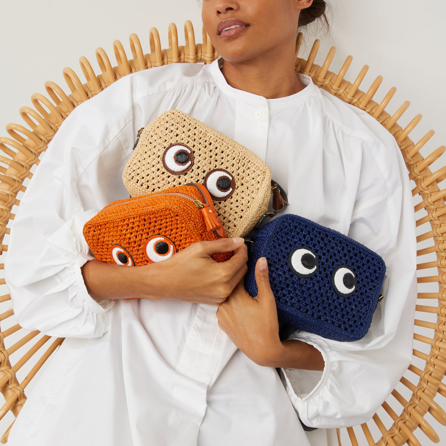 Raffia Eyes Cross body Anya Hindmarch UK raffia-eyes-cross-body-anya-hindmarch-uk