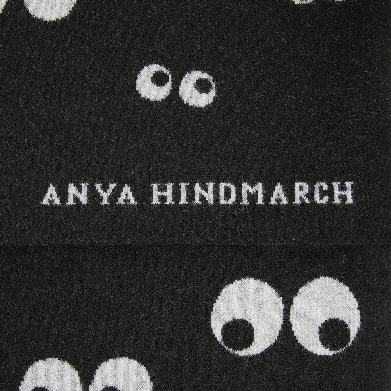 All Over Eyes Blanket -

                  
                    Lambswool in Black -
                  

                  Anya Hindmarch UK
