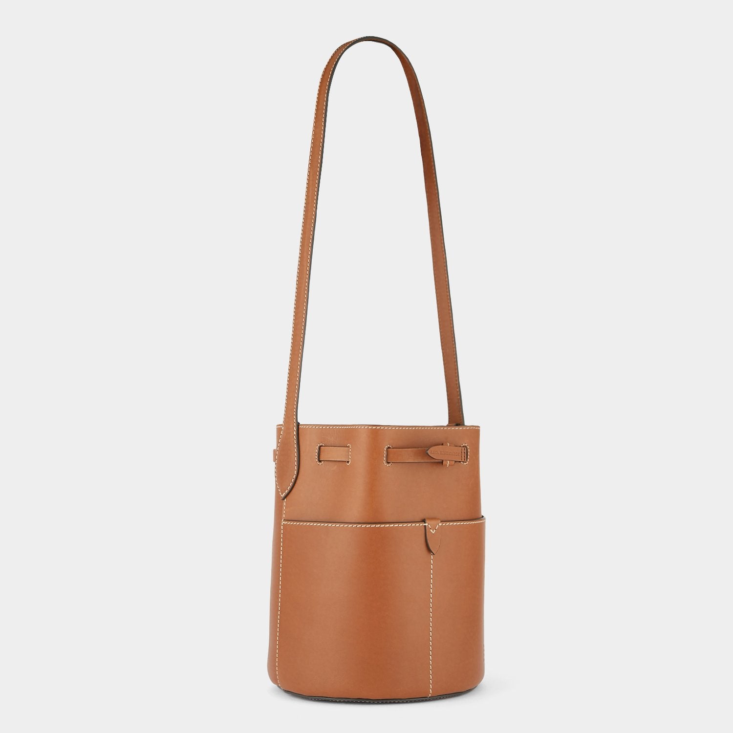 Return to Nature Small Bucket Bag -

          
            Compostable Leather in Tan -
          

          Anya Hindmarch UK
