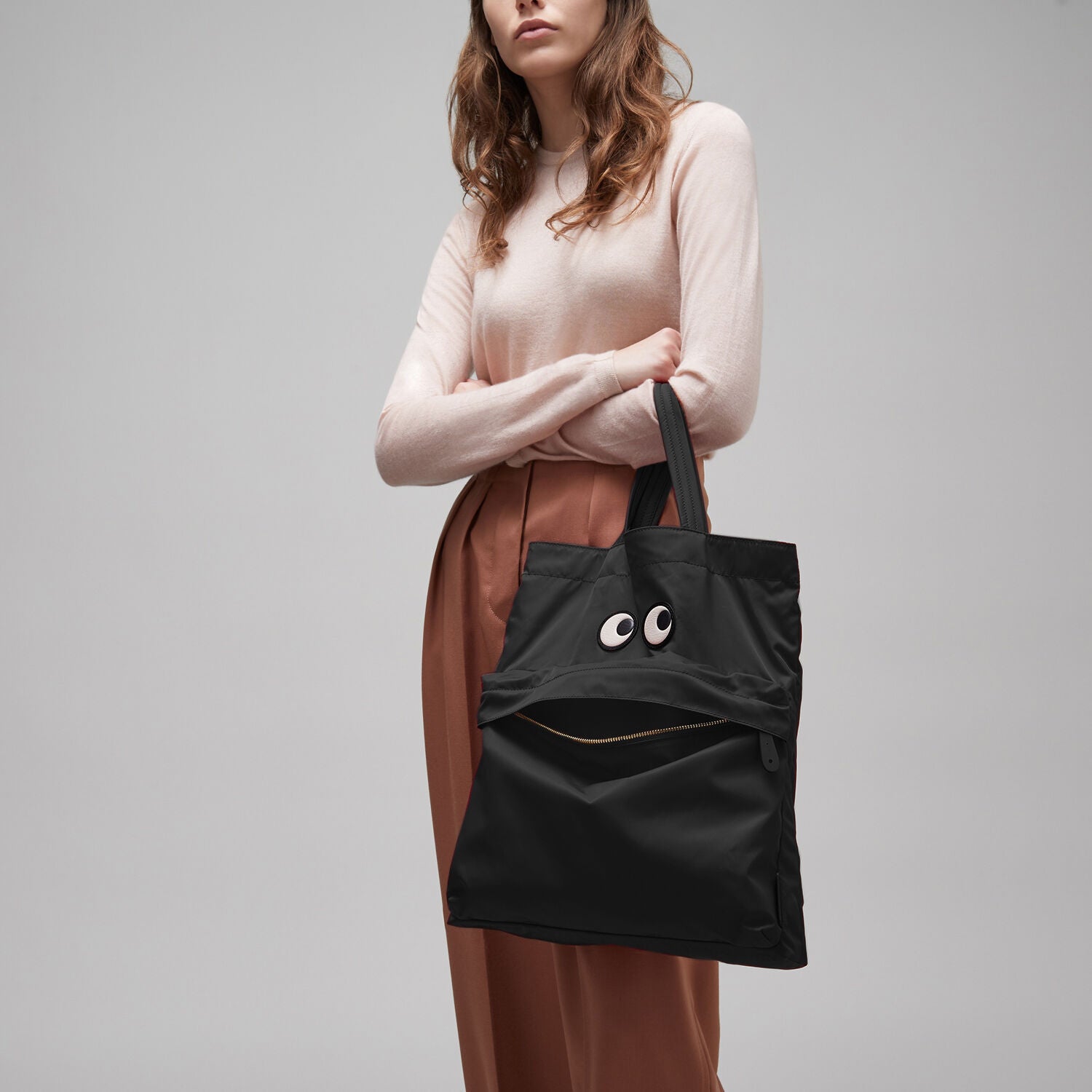 Eyes Tote -

                  
                    Nylon in Black -
                  

                  Anya Hindmarch UK
