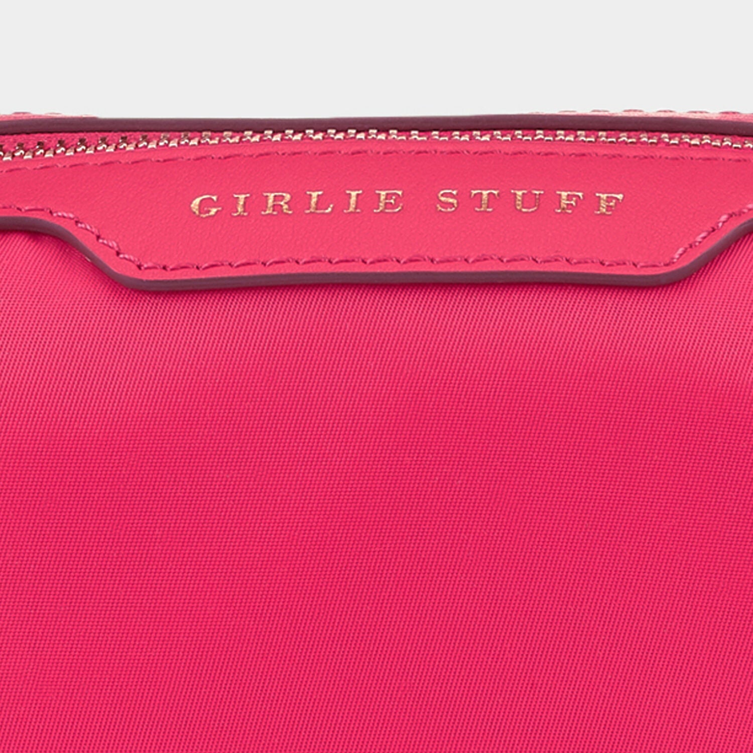 Girlie Stuff Pouch -

                  
                    Econyl® Regenerated Nylon in Hot Pink -
                  

                  Anya Hindmarch UK
