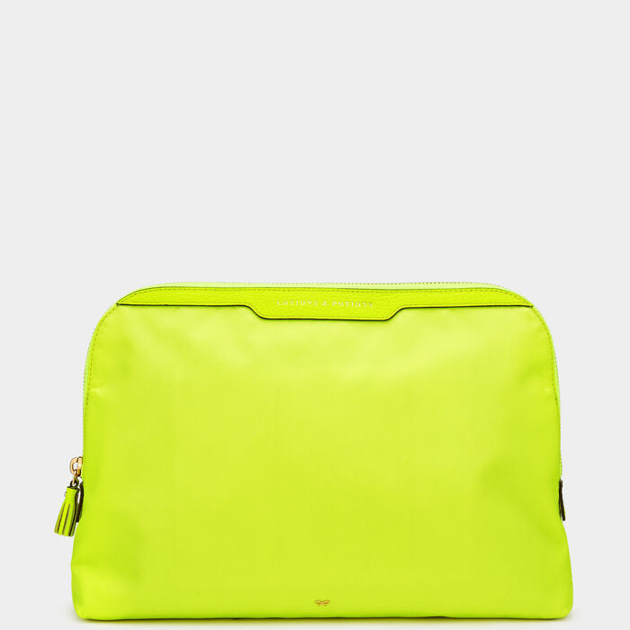 Lotions and Potions Pouch -

                  
                    ECONYL® in Neon Yellow -
                  

                  Anya Hindmarch UK
