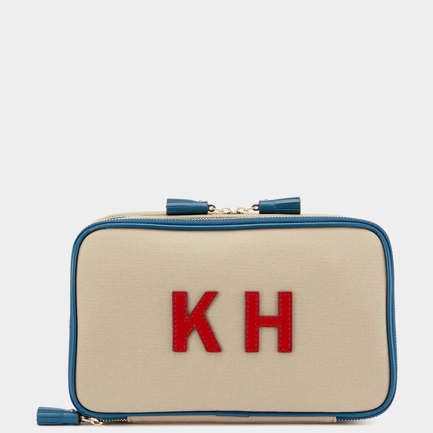 Bespoke Walton Wash Bag -

                  
                    Canvas in Natural/Petrol Blue -
                  

                  Anya Hindmarch UK
