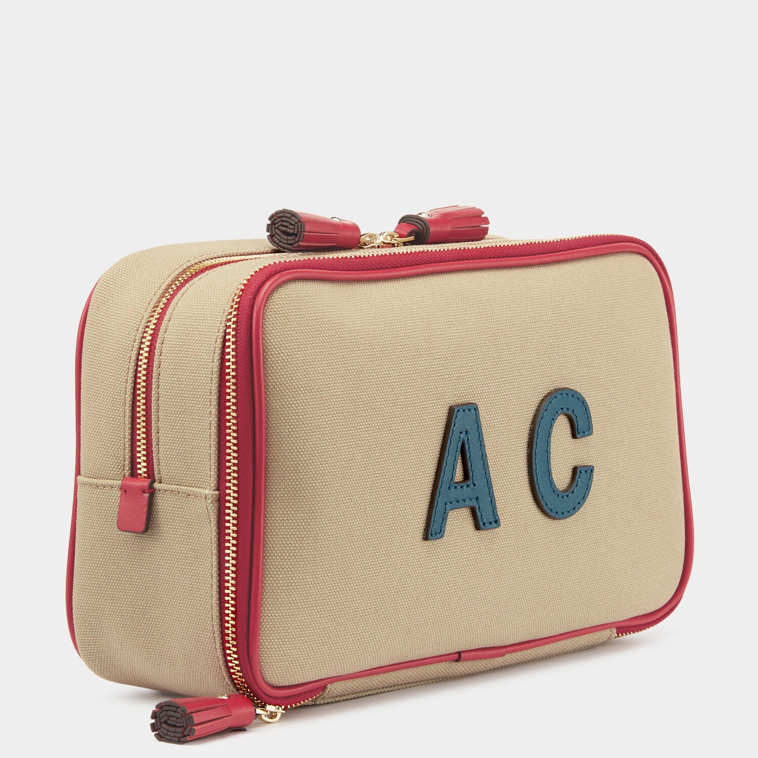 Bespoke Walton Wash Bag -

                  
                    Canvas in Natural/Red -
                  

                  Anya Hindmarch UK
