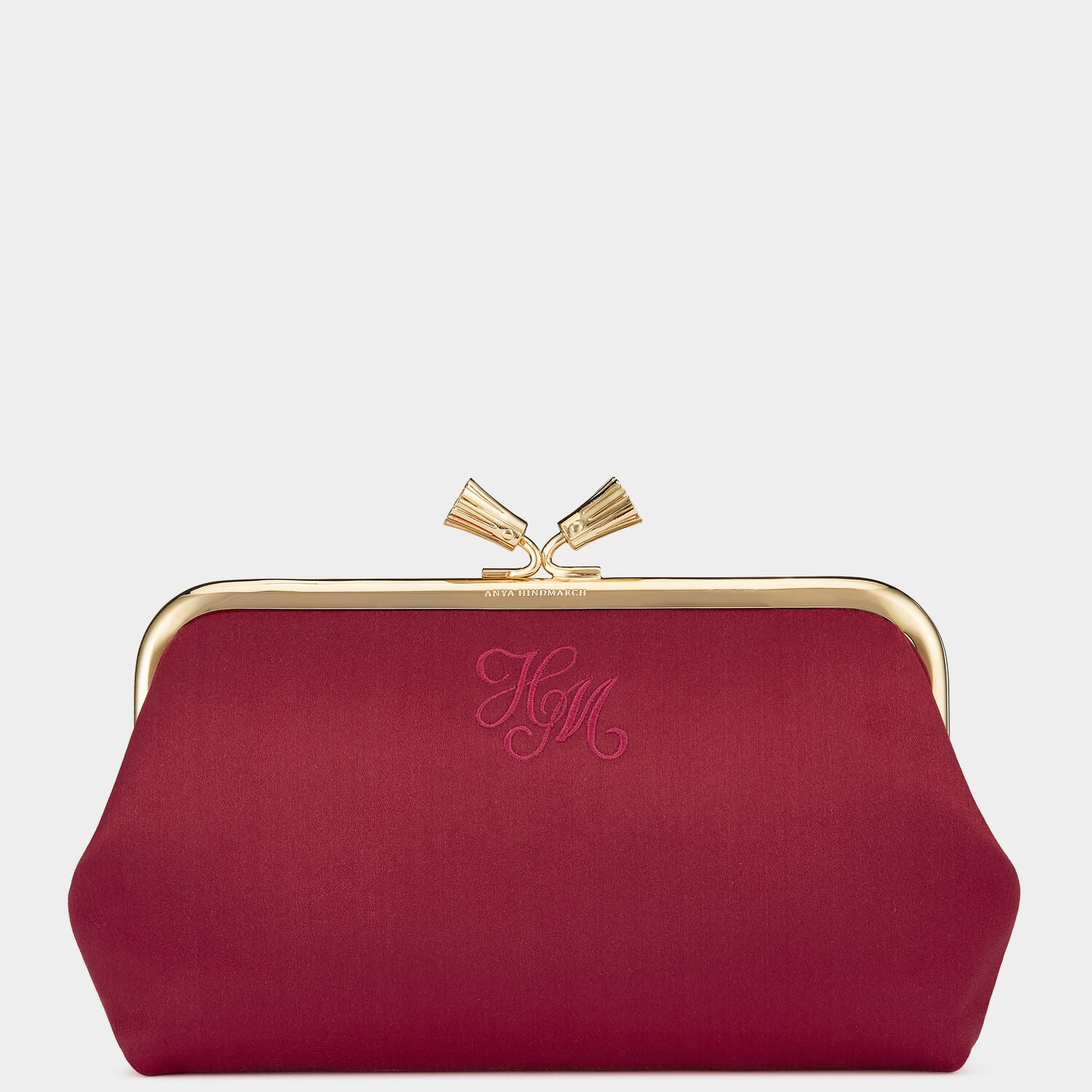 Bespoke Maud Tassel Clutch -

                  
                    Satin in Claret -
                  

                  Anya Hindmarch UK
