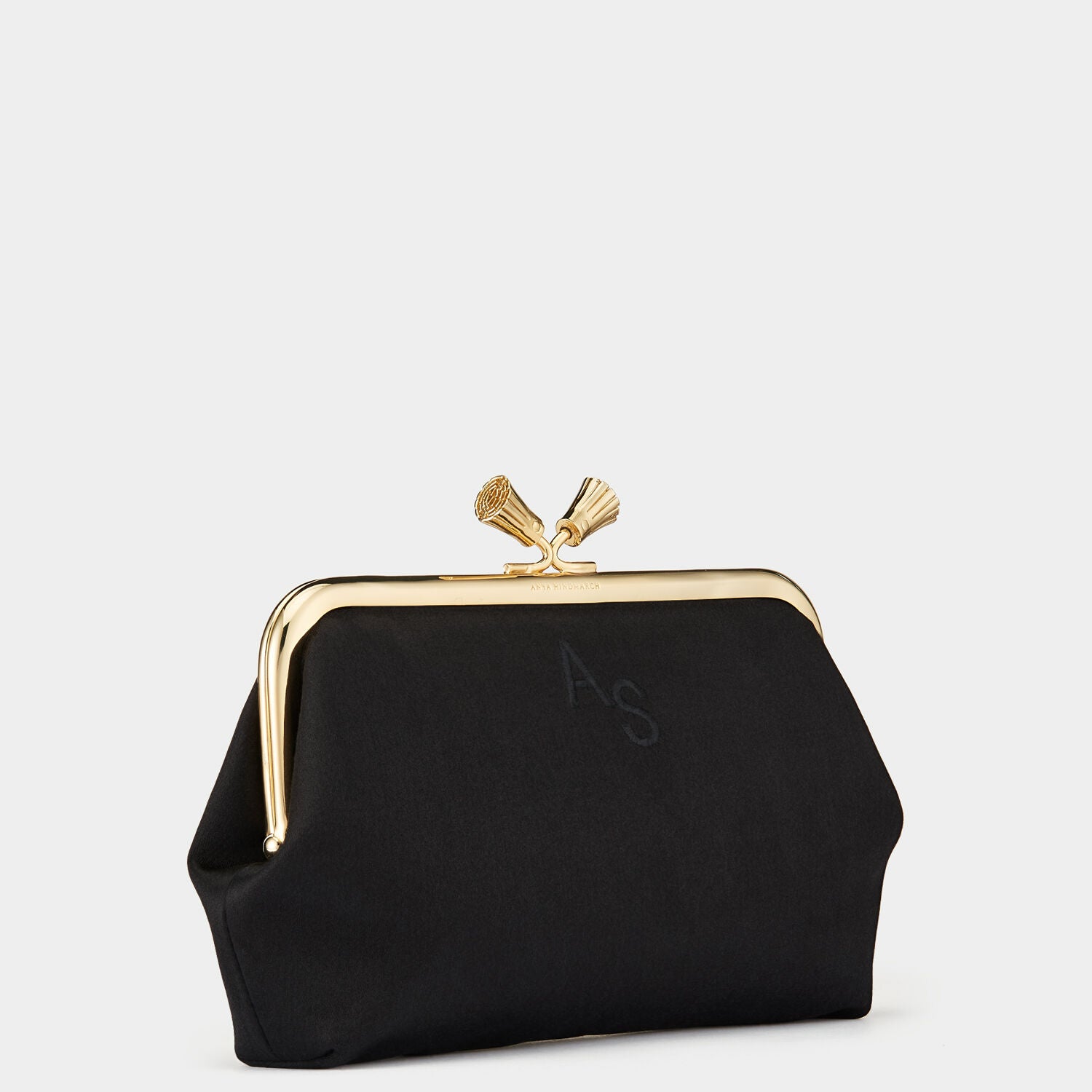 Bespoke Maud Tassel Clutch -

                  
                    Satin in ink Black -
                  

                  Anya Hindmarch UK
