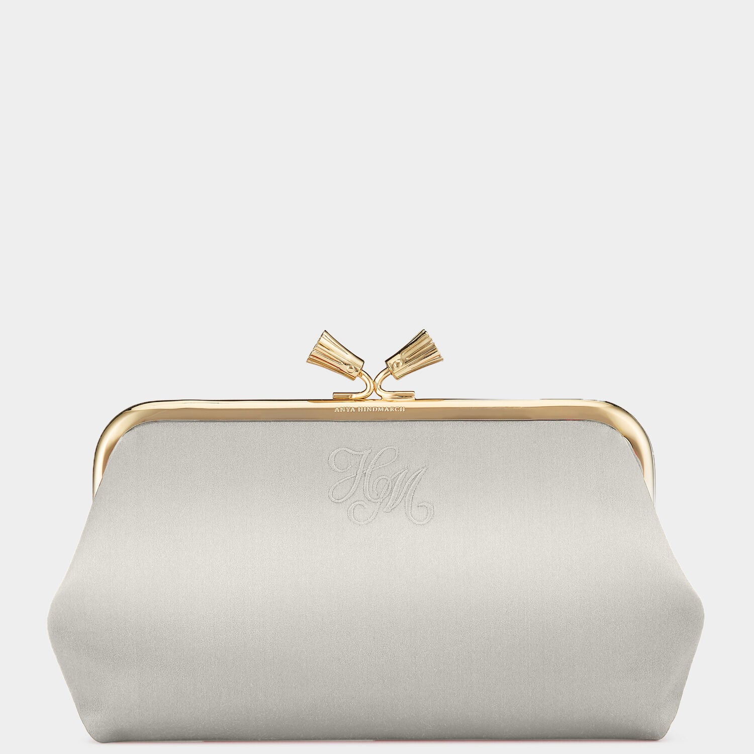 Bespoke Maud Tassel Clutch -

                  
                    Satin in Silver -
                  

                  Anya Hindmarch UK
