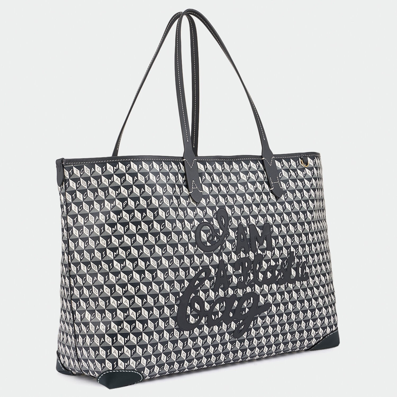 I Am A Plastic Bag Motif Tote -

                  
                    Recycled Coated Canvas in Charcoal -
                  

                  Anya Hindmarch UK
