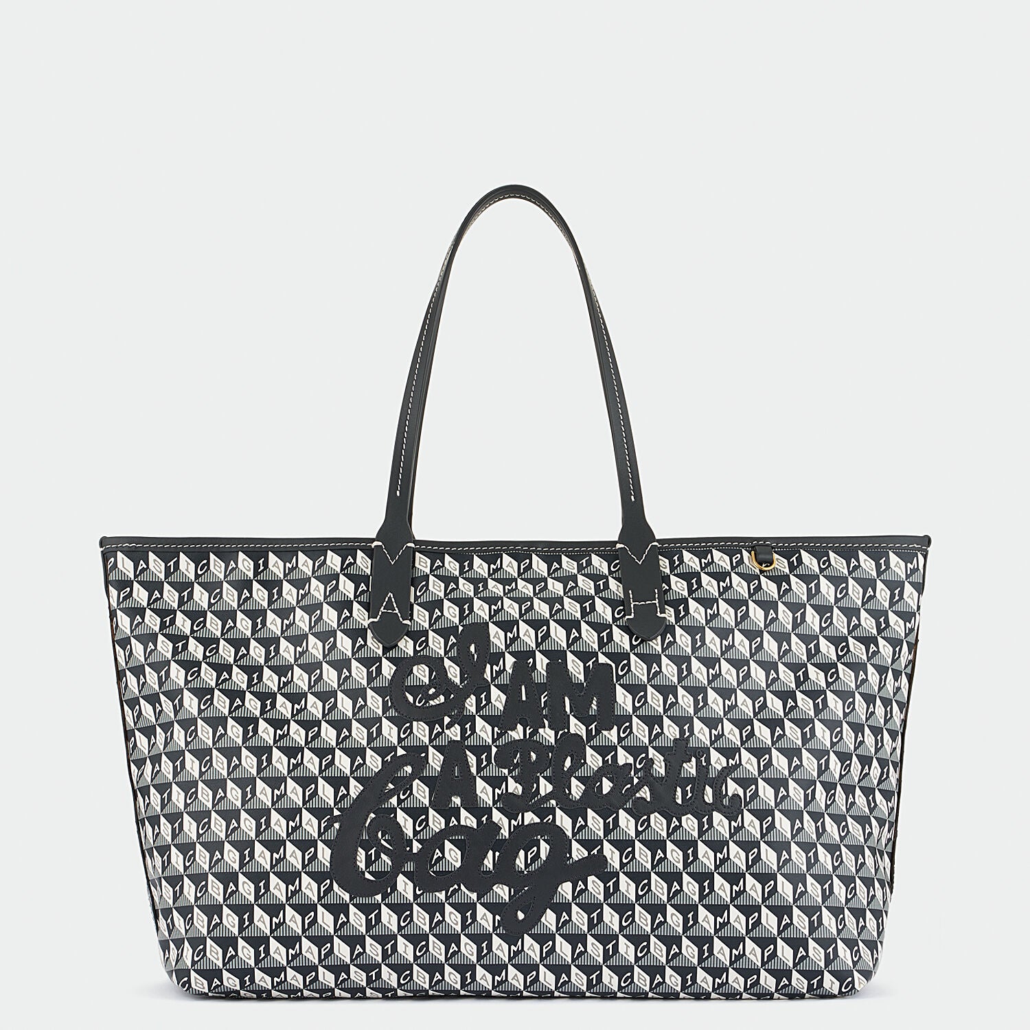 I Am A Plastic Bag Small Motif Tote -

                  
                    Recycled Coated Canvas in Charcoal -
                  

                  Anya Hindmarch UK
