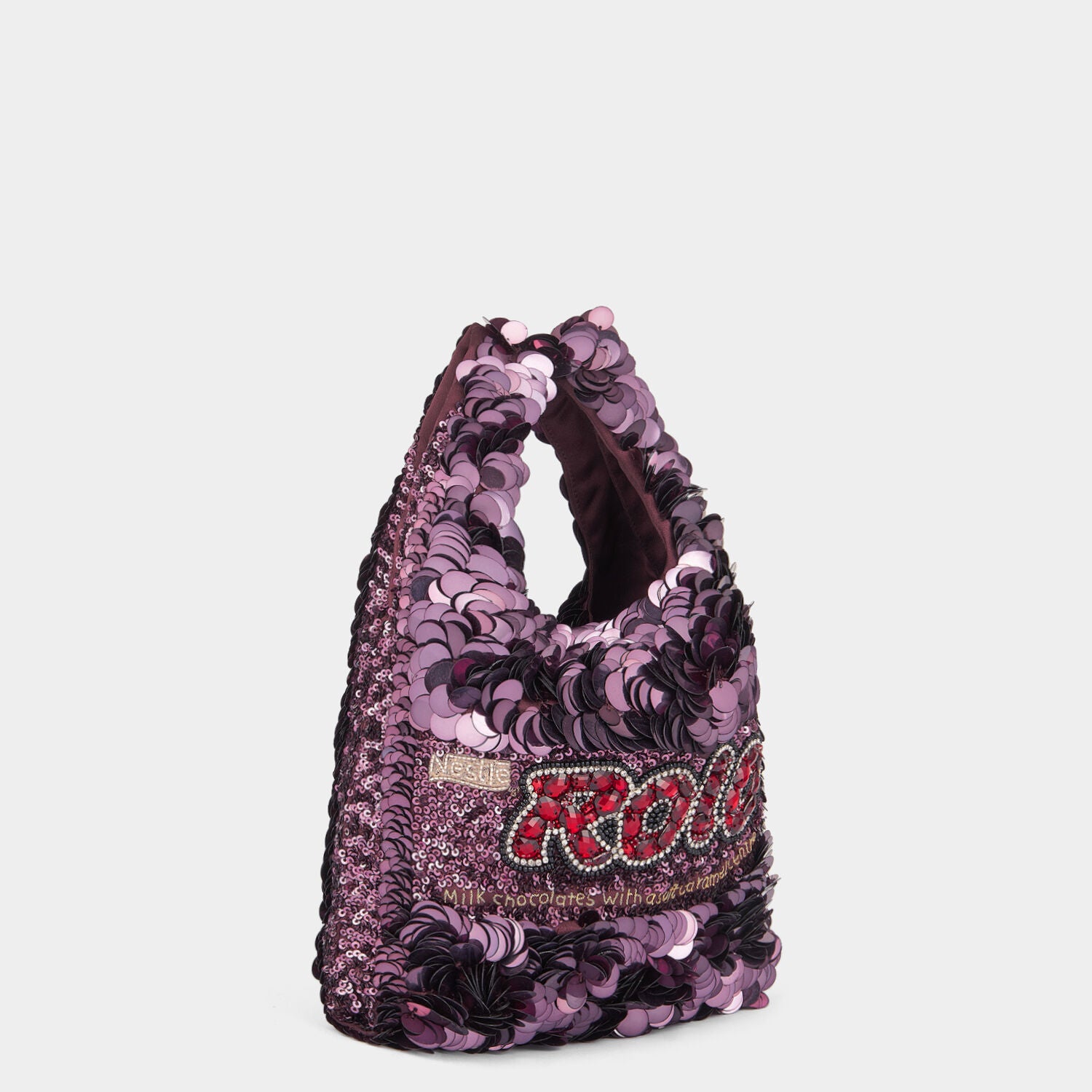 Anya Brands Rolo® Tote -

                  
                    Recycled Satin in Dark Brown -
                  

                  Anya Hindmarch UK

