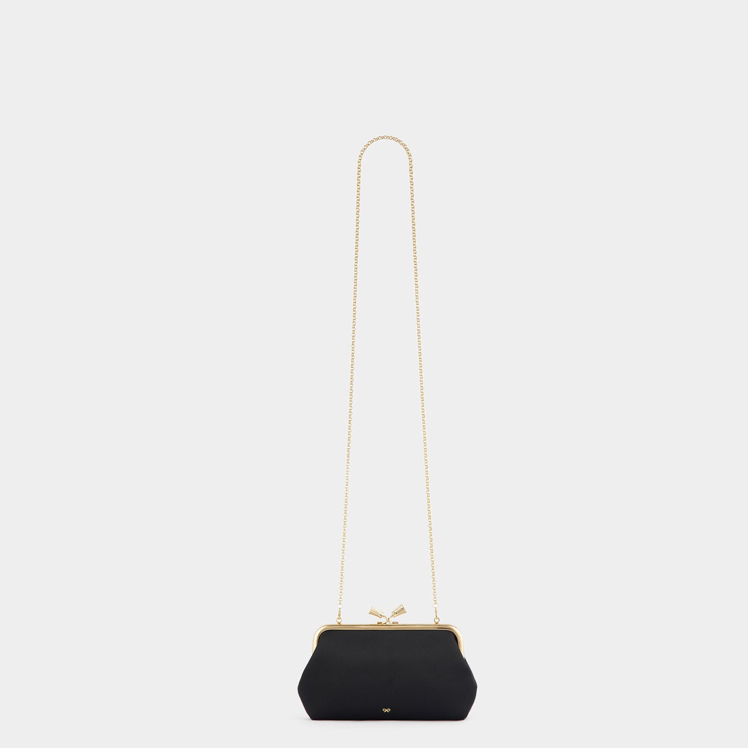 Maud Tassel Clutch -

                  
                    Recycled Satin in Black -
                  

                  Anya Hindmarch UK
