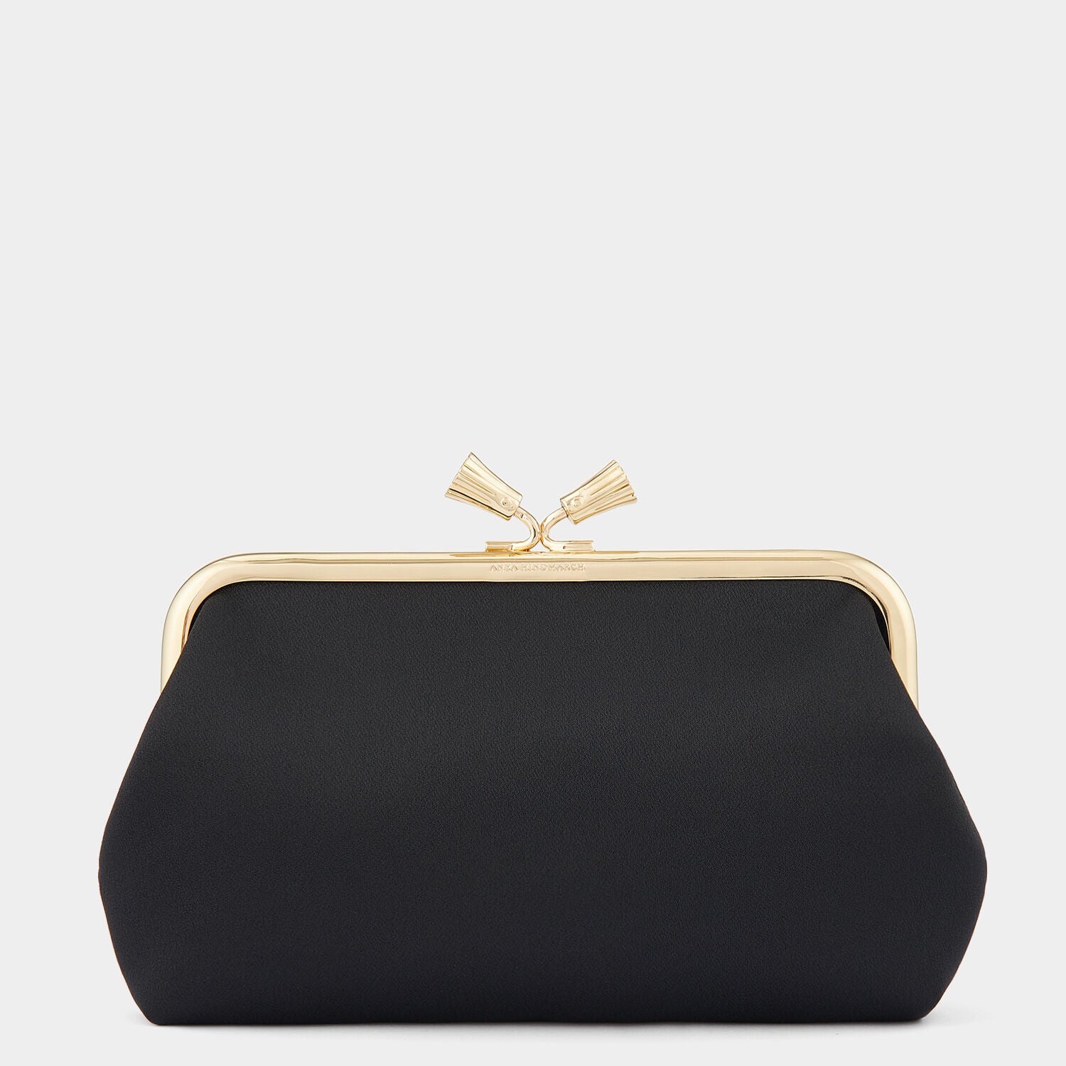 Maud Tassel Clutch -

                  
                    Recycled Satin in Black -
                  

                  Anya Hindmarch UK
