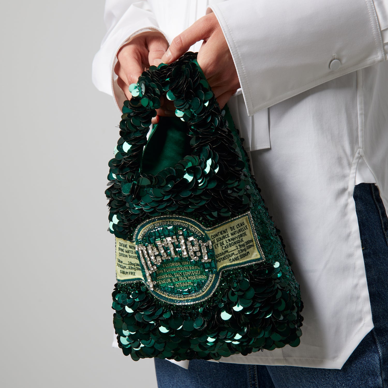 Anya Brands Perrier Mini Tote -

                  
                    Recycled Satin in Bottle Green -
                  

                  Anya Hindmarch UK
