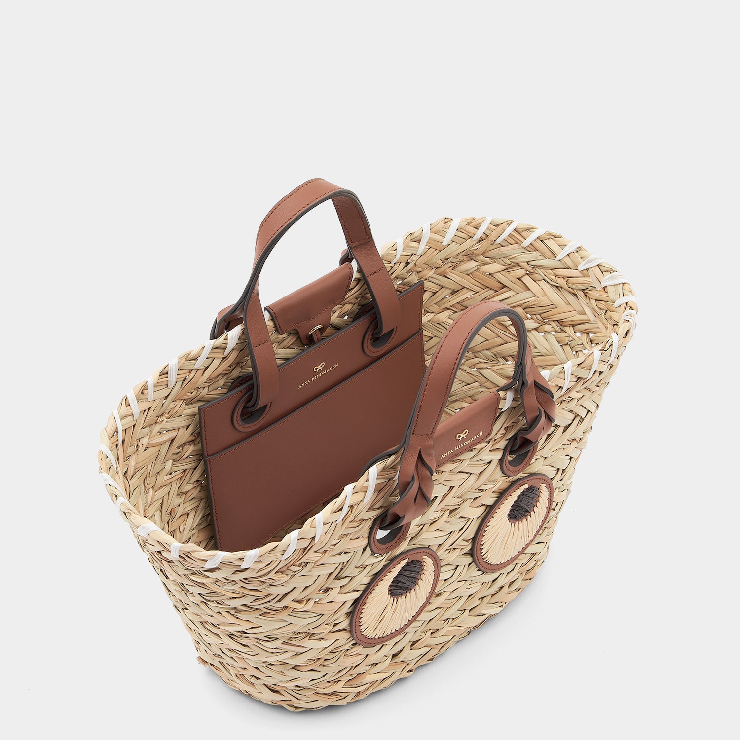 Small Paper Eyes Basket Bag -

                  
                    Seagrass in Natural -
                  

                  Anya Hindmarch UK
