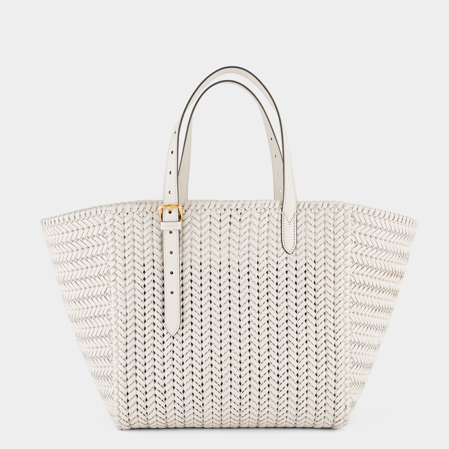 Neeson Square Tote -

                  
                    Capra Leather in Chalk -
                  

                  Anya Hindmarch UK
