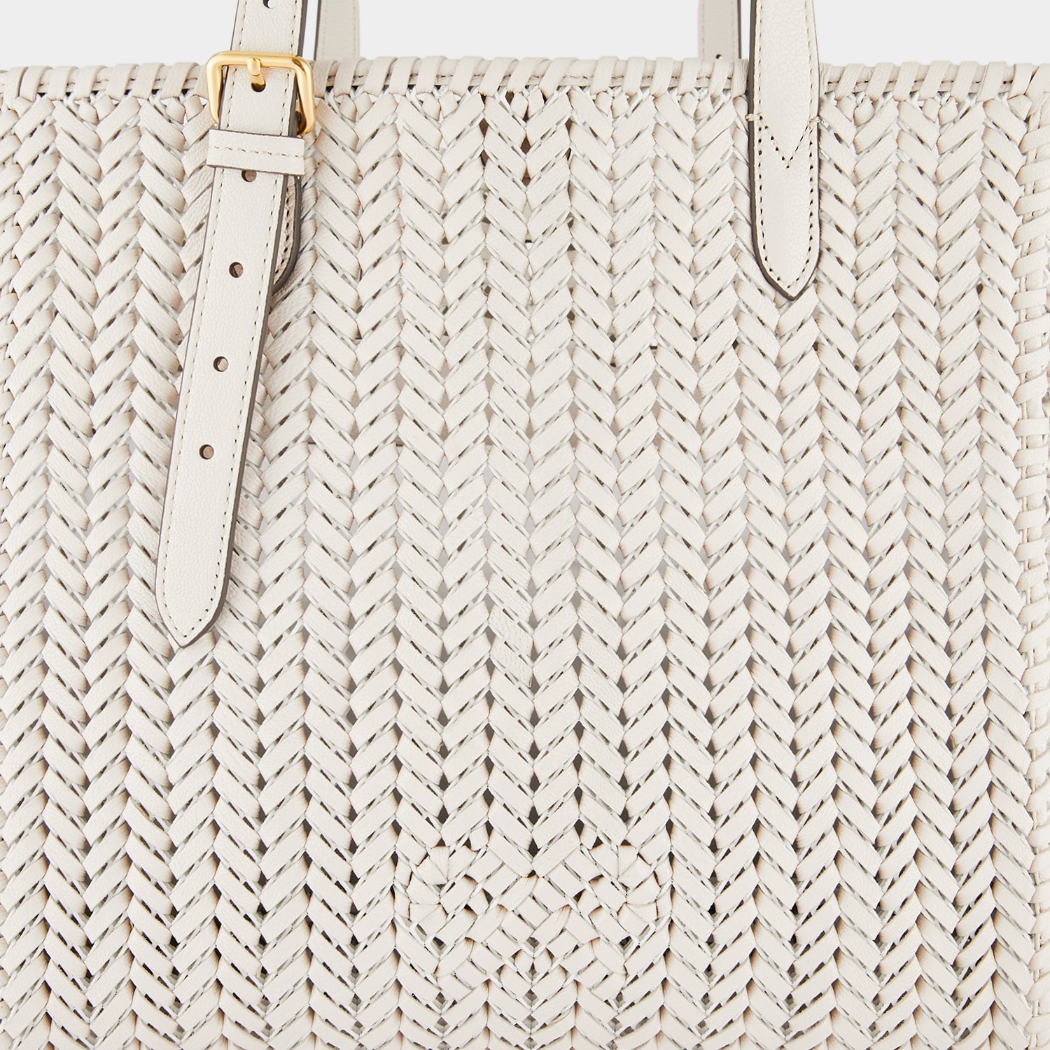 Neeson Square Tote -

                  
                    Capra Leather in Chalk -
                  

                  Anya Hindmarch UK
