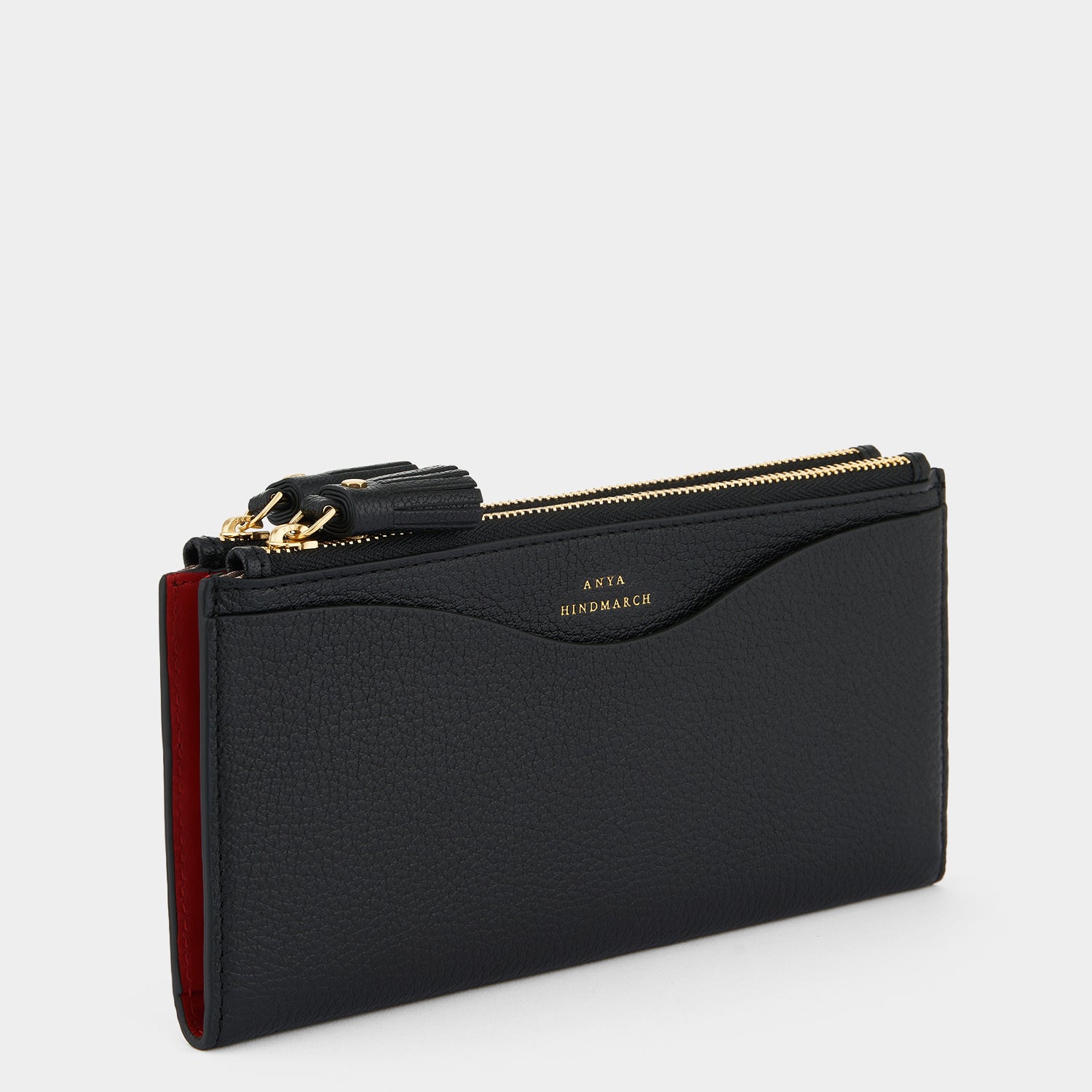 Peeping Eyes Large Double Zip Wallet -

                  
                    Capra Leather in Black -
                  

                  Anya Hindmarch UK
