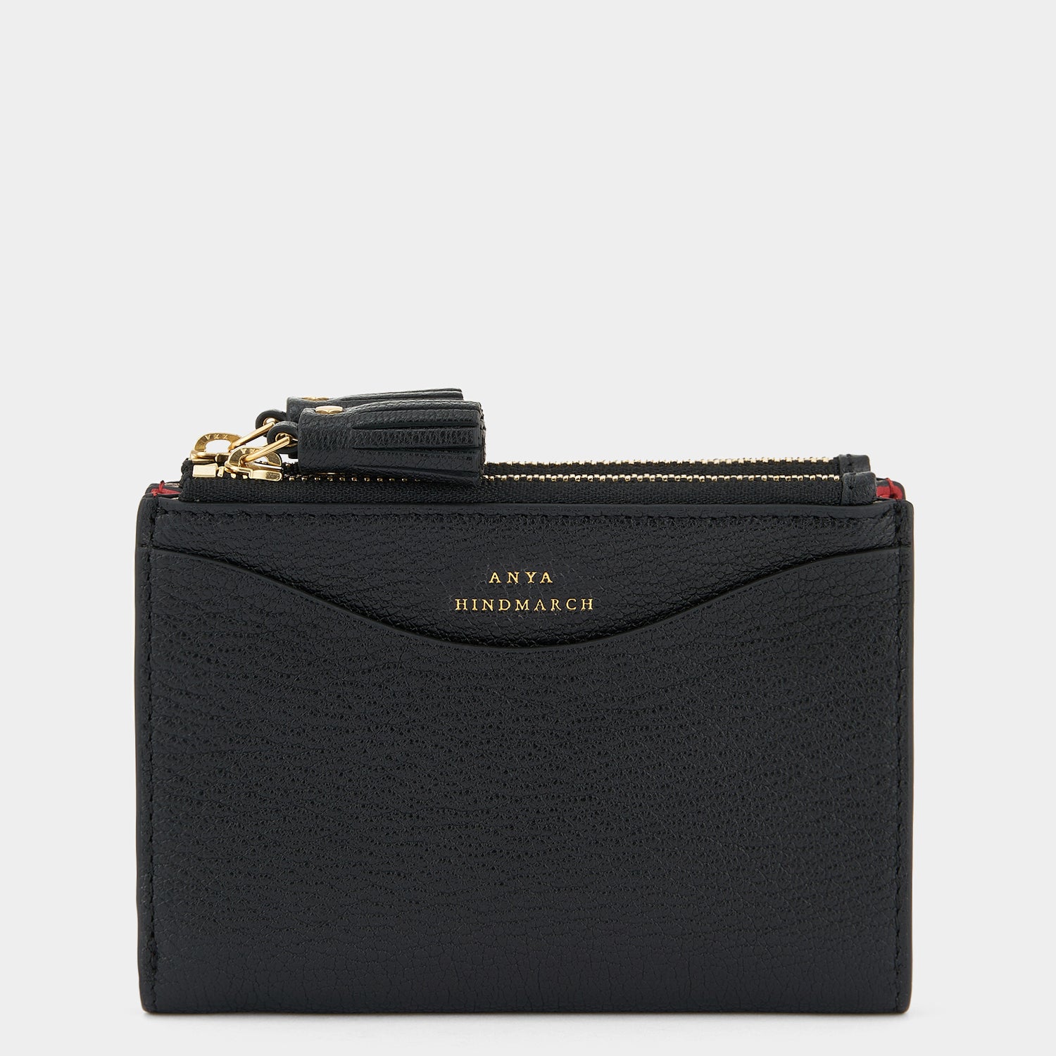 Peeping Eyes Small Double Zip Wallet -

                  
                    Capra Leather in Black -
                  

                  Anya Hindmarch UK
