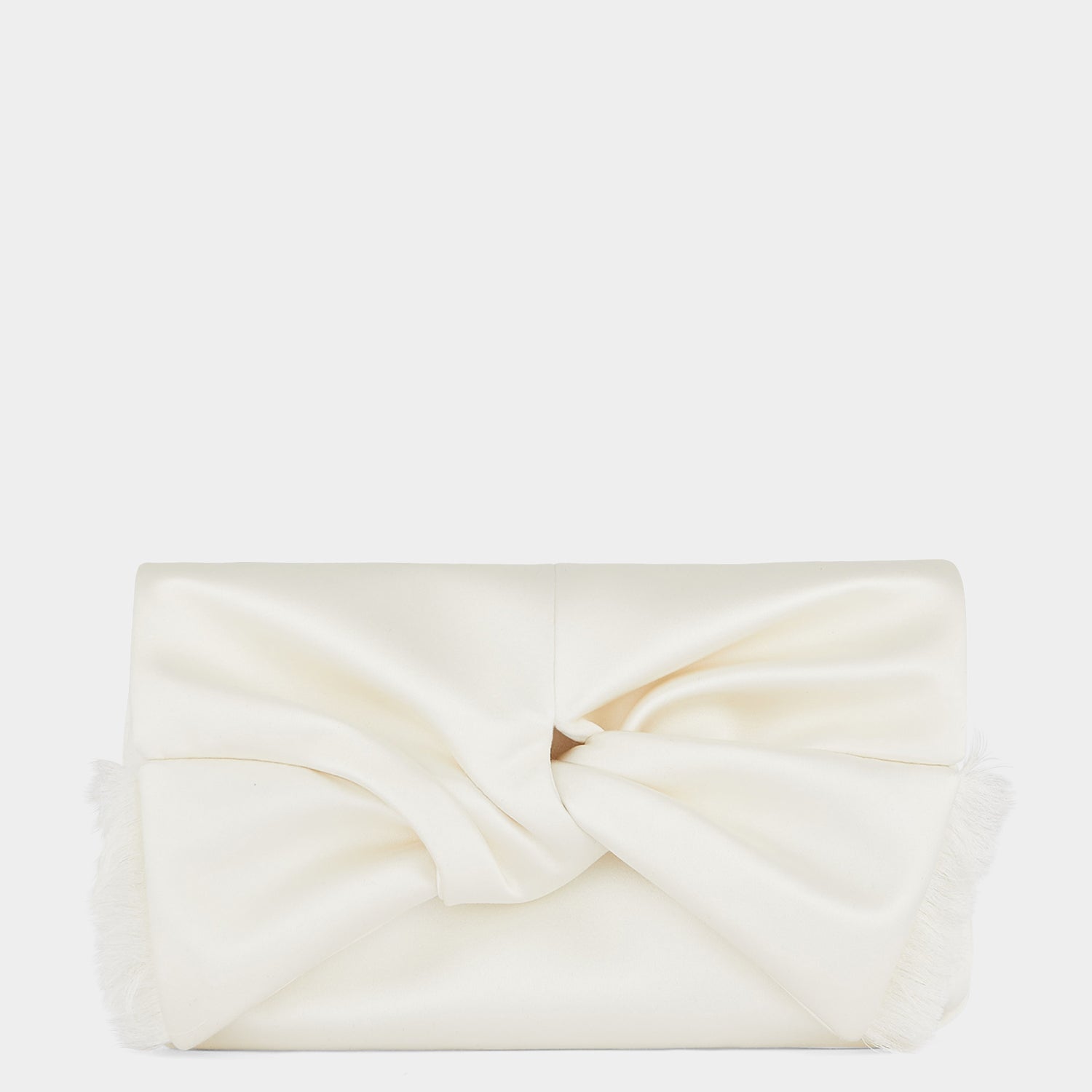 Bow Clutch -

                  
                    Double Satin in Ivory -
                  

                  Anya Hindmarch UK
