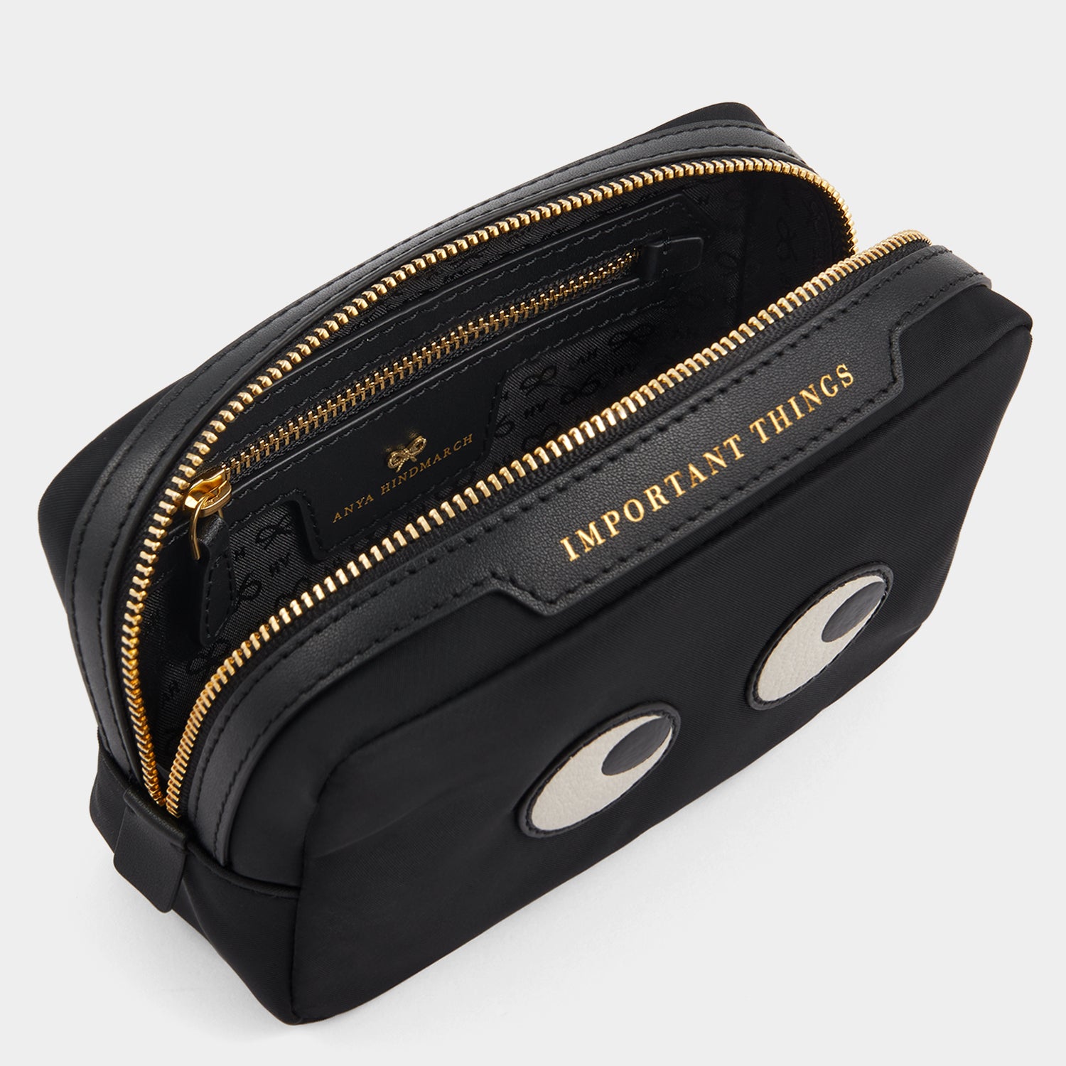 Eyes Important Things Pouch -

                  
                    ECONYL® Regenerated Nylon in Black -
                  

                  Anya Hindmarch UK
