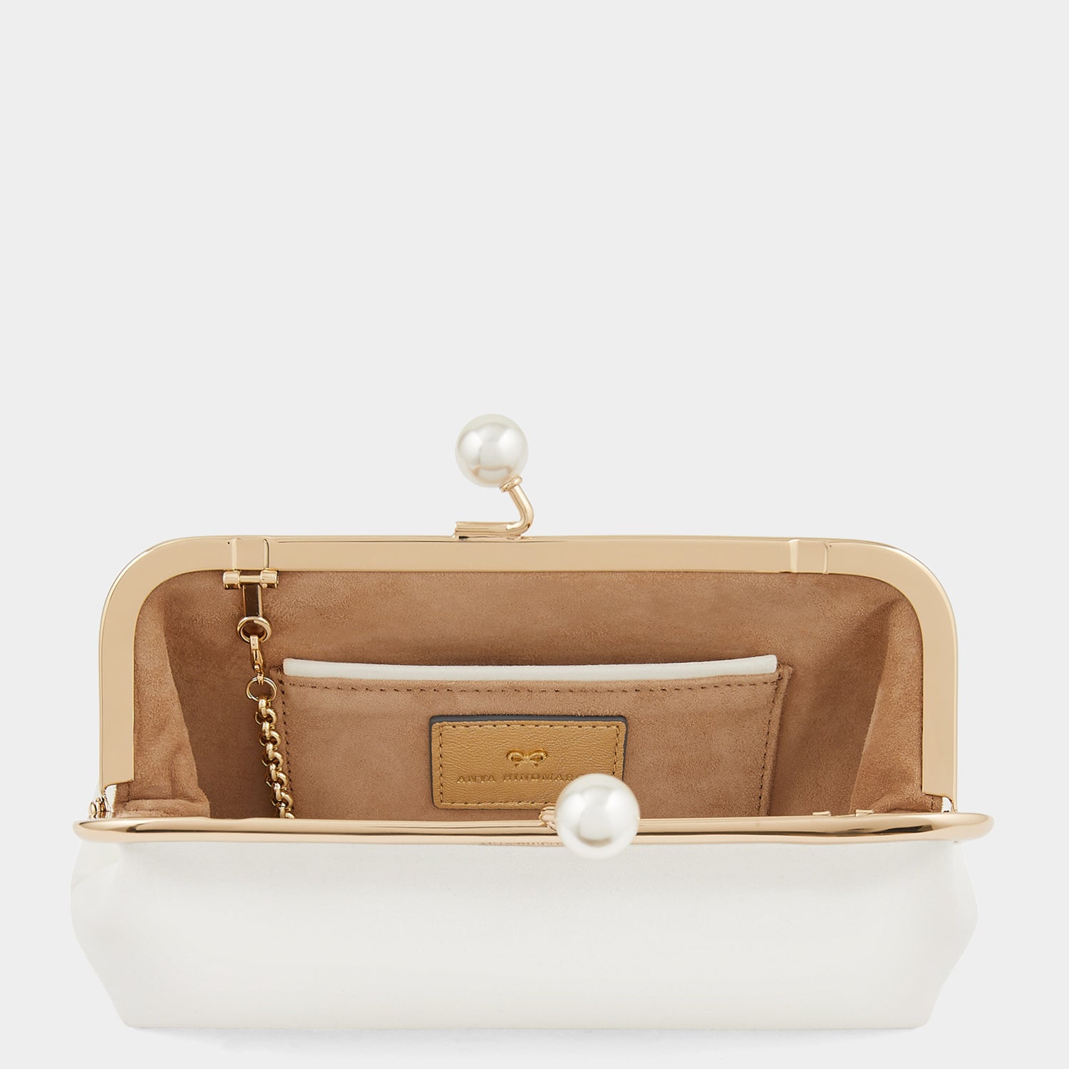 Maud Pearls Clutch -

                  
                    Recycled Satin in Ivory -
                  

                  Anya Hindmarch UK
