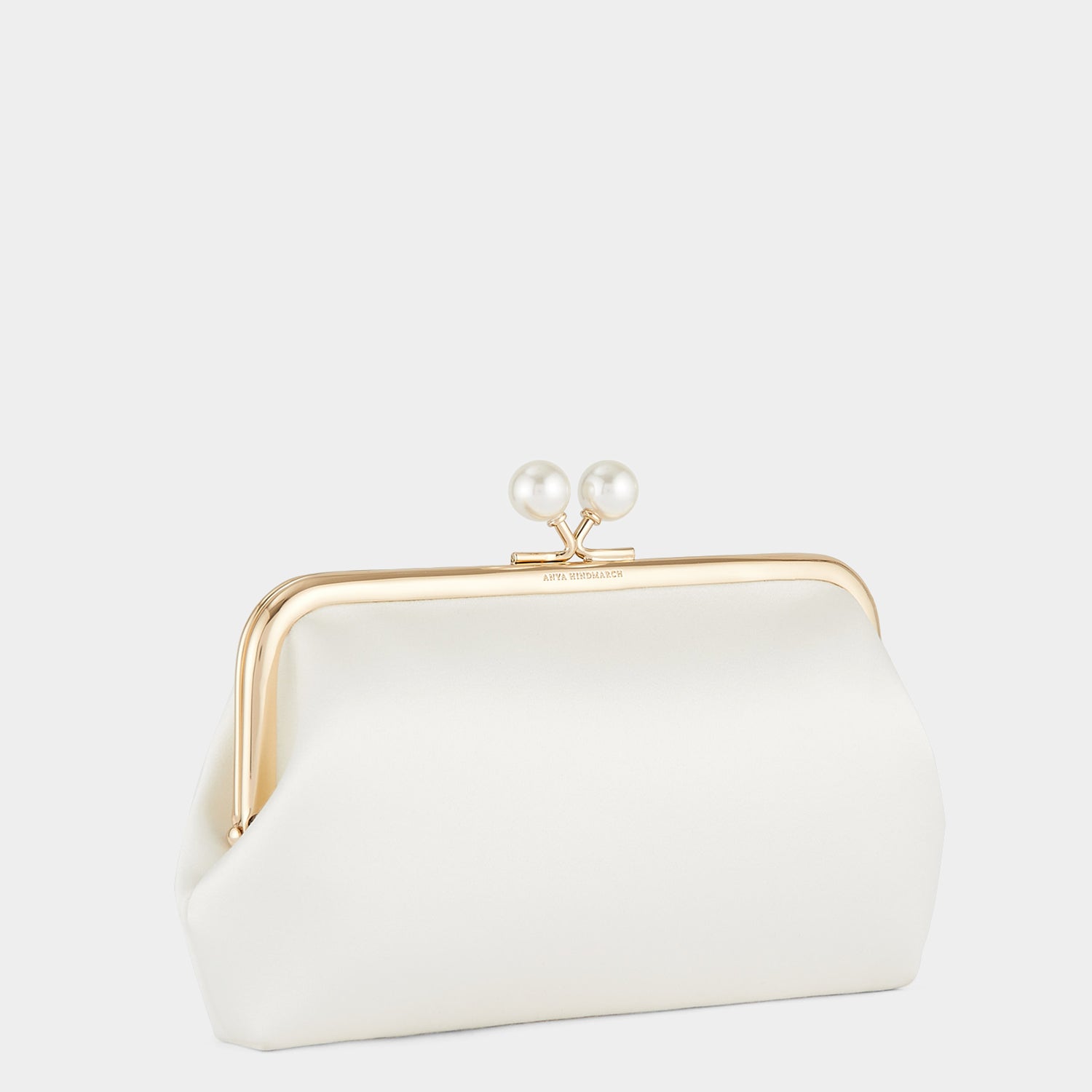 Pearls Maud Clutch -

                  
                    Recycled Satin in Ivory -
                  

                  Anya Hindmarch UK
