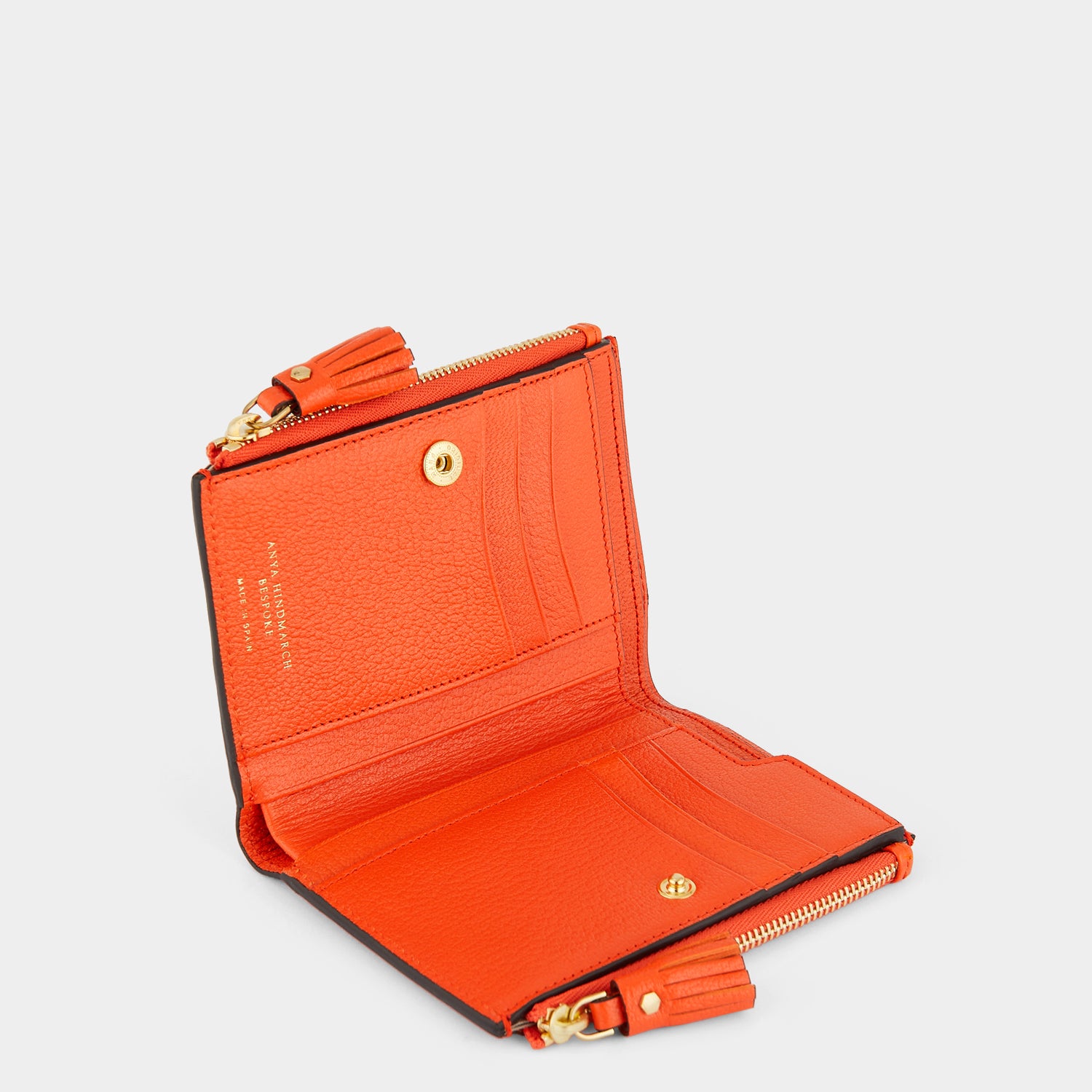 Small Double Zip Wallet -

                  
                    Capra in Clementine -
                  

                  Anya Hindmarch UK
