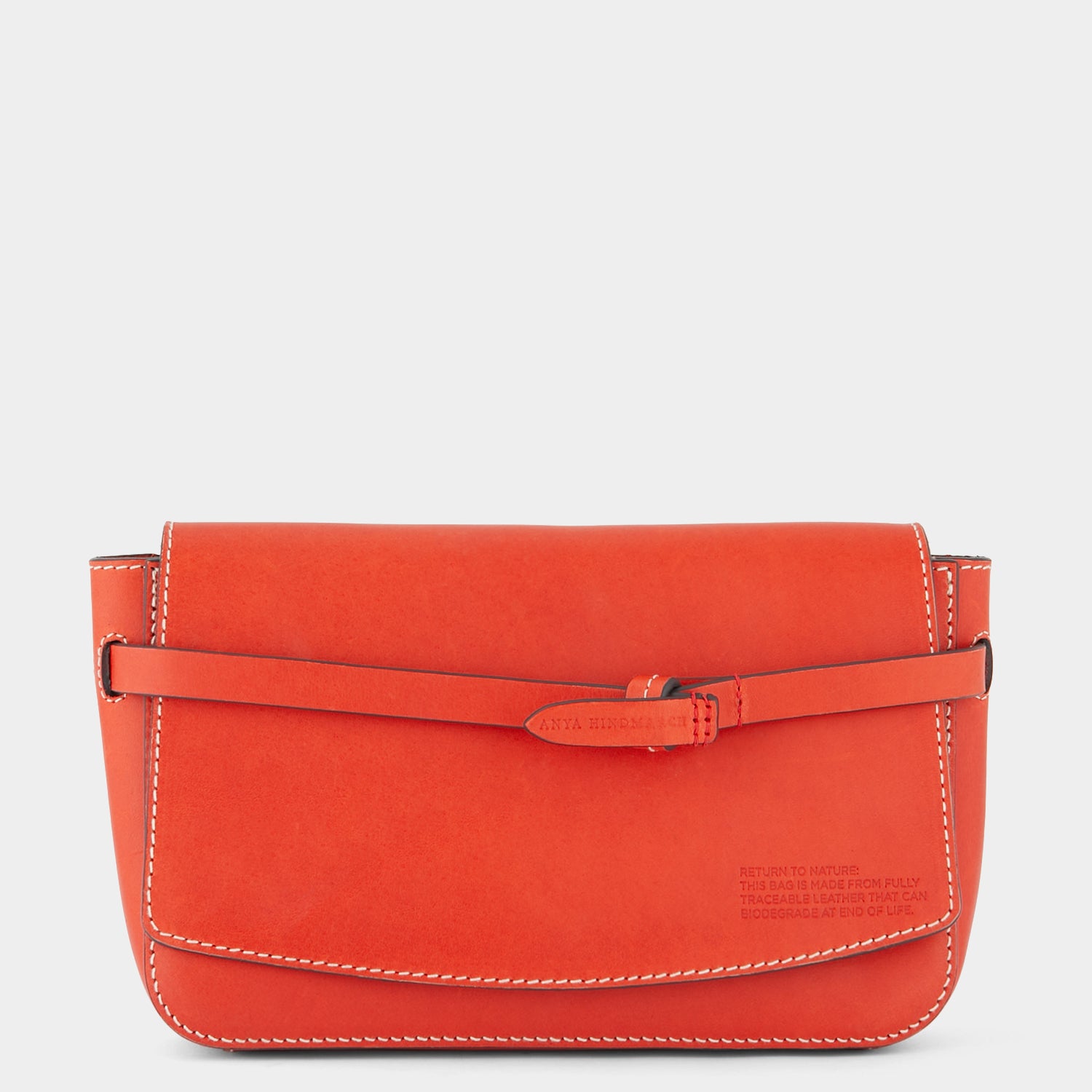 Return to Nature Clutch -

                  
                    Compostable Leather in Flame Red -
                  

                  Anya Hindmarch UK
