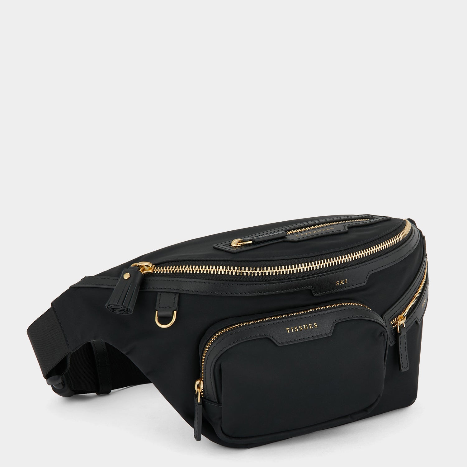 Ski Bum Bag -

                  
                    ECONYL® Regenerated Nylon in Black -
                  

                  Anya Hindmarch UK
