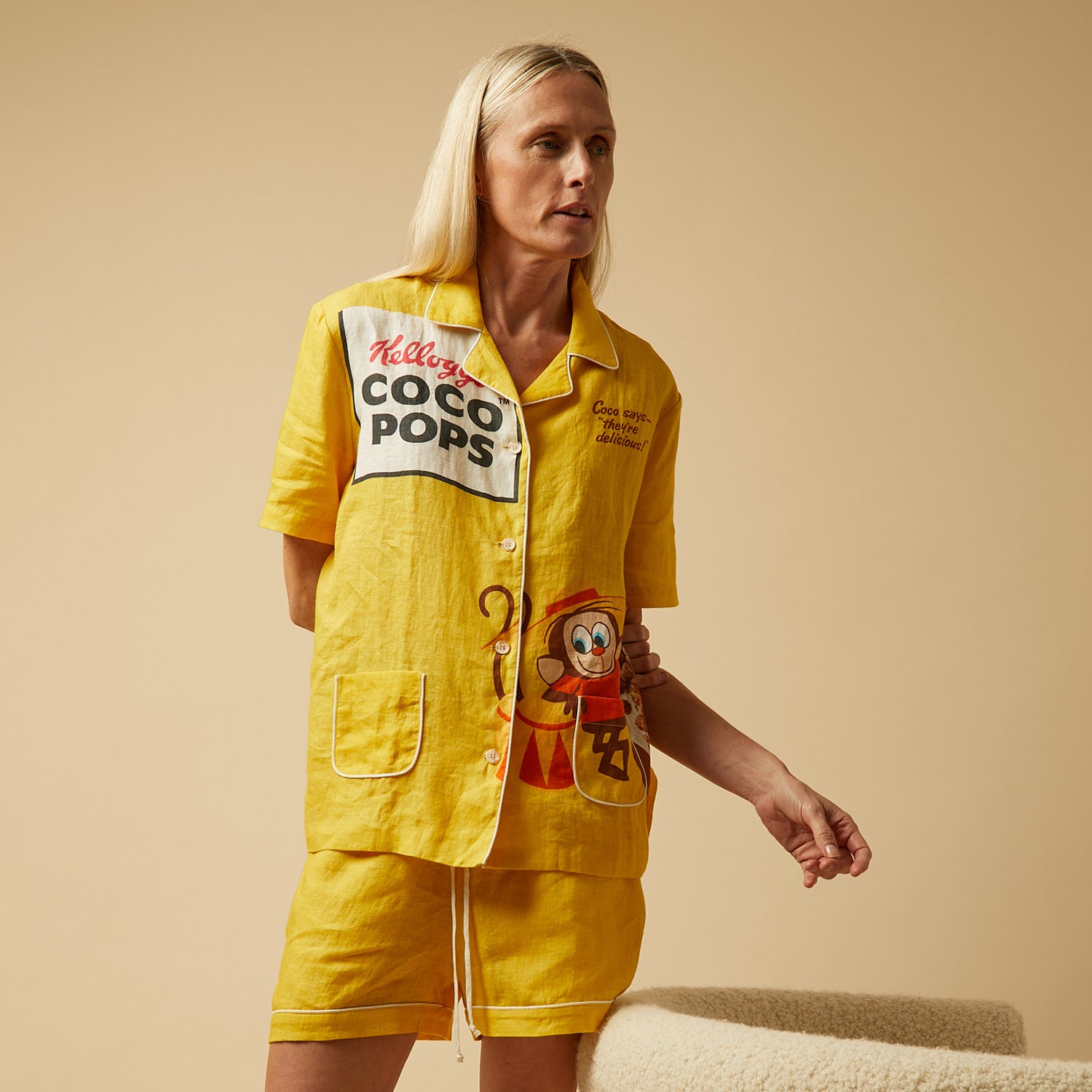 Anya Brands Coco Pops Short Pyjamas -

                  
                    Linen in Yellow -
                  

                  Anya Hindmarch UK
