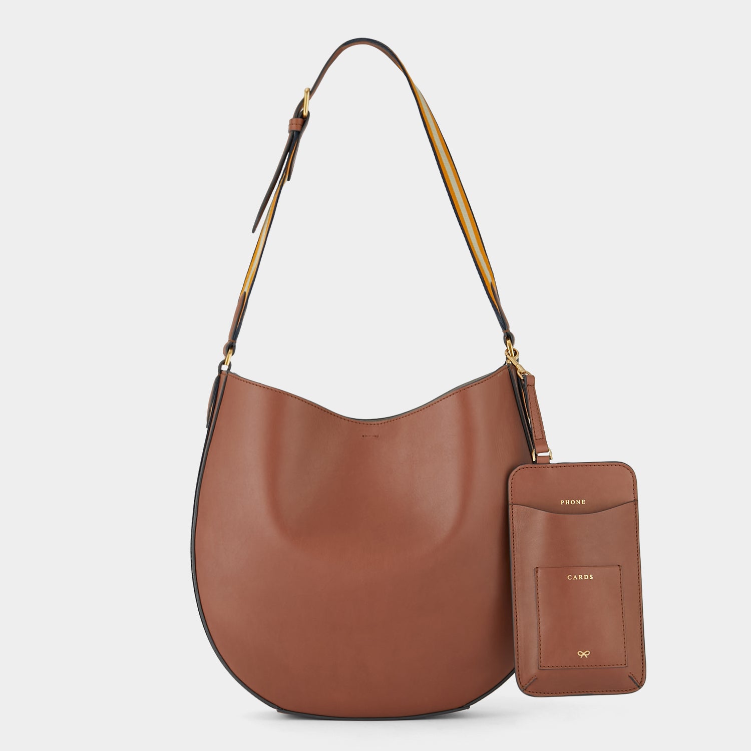 Nastro Small Hobo Bag -

                  
                    Flat Leather in Cedar -
                  

                  Anya Hindmarch UK
