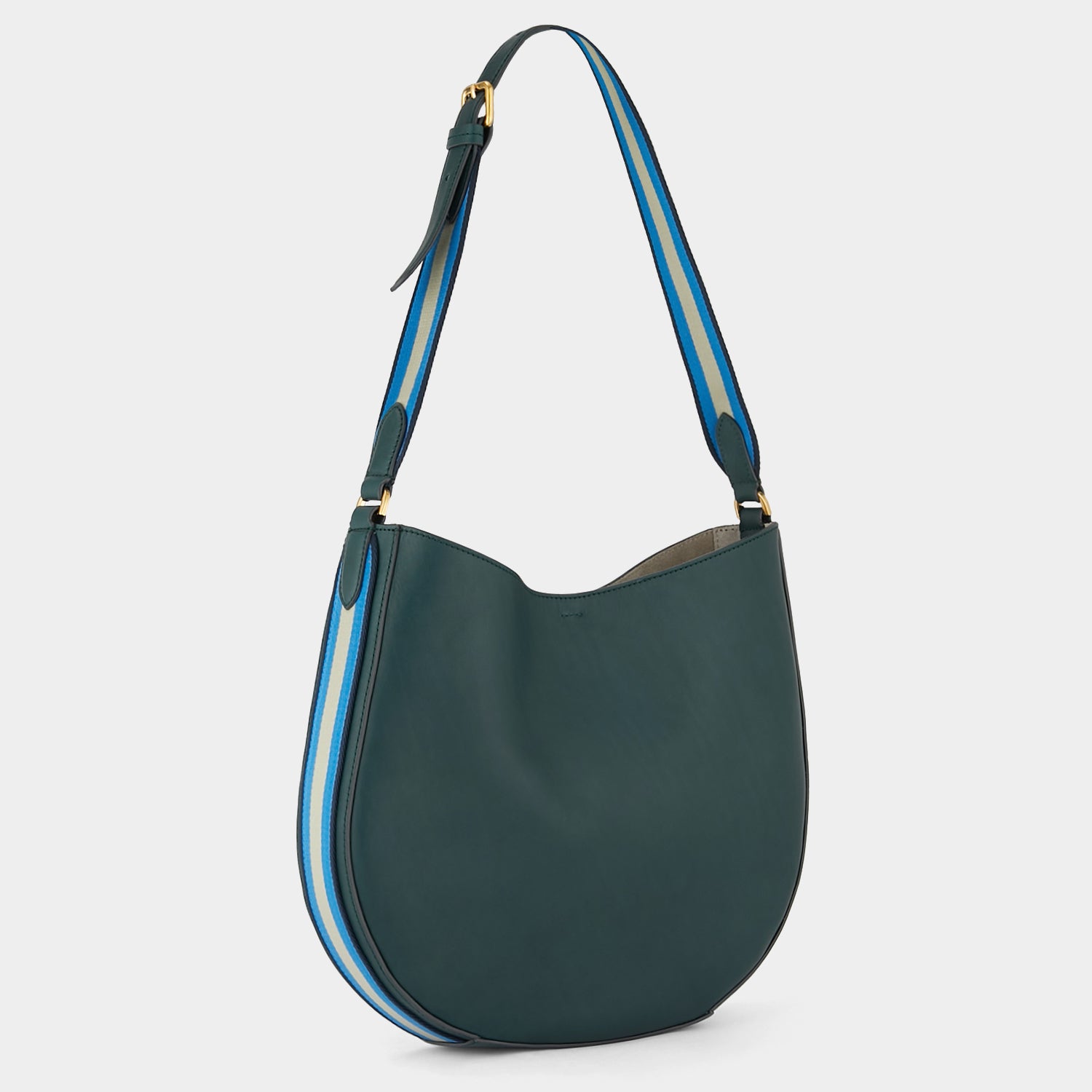 Nastro Small Hobo -

                  
                    Flat Leather in Kelp -
                  

                  Anya Hindmarch UK
