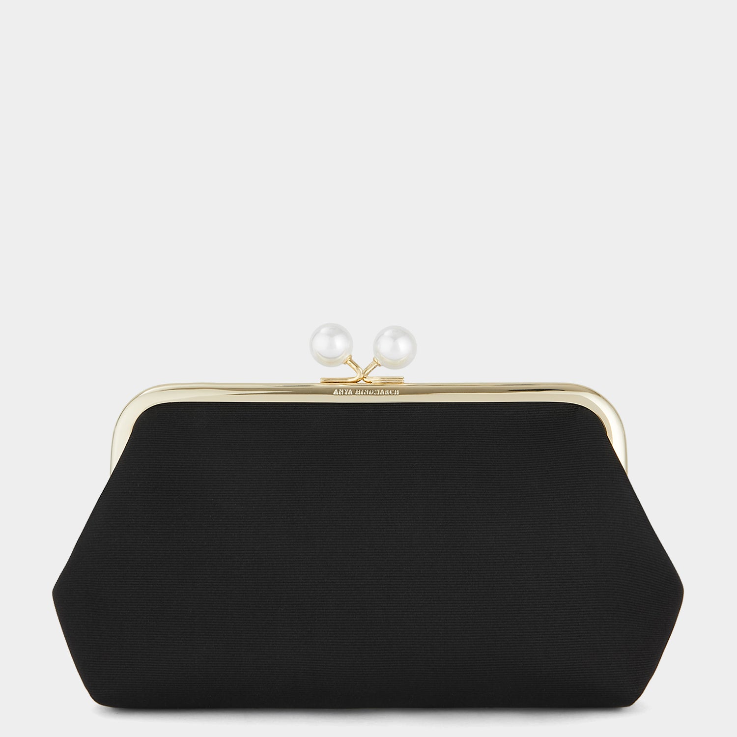 Pearls Maud Clutch -

                  
                    Grosgrain in Black -
                  

                  Anya Hindmarch UK
