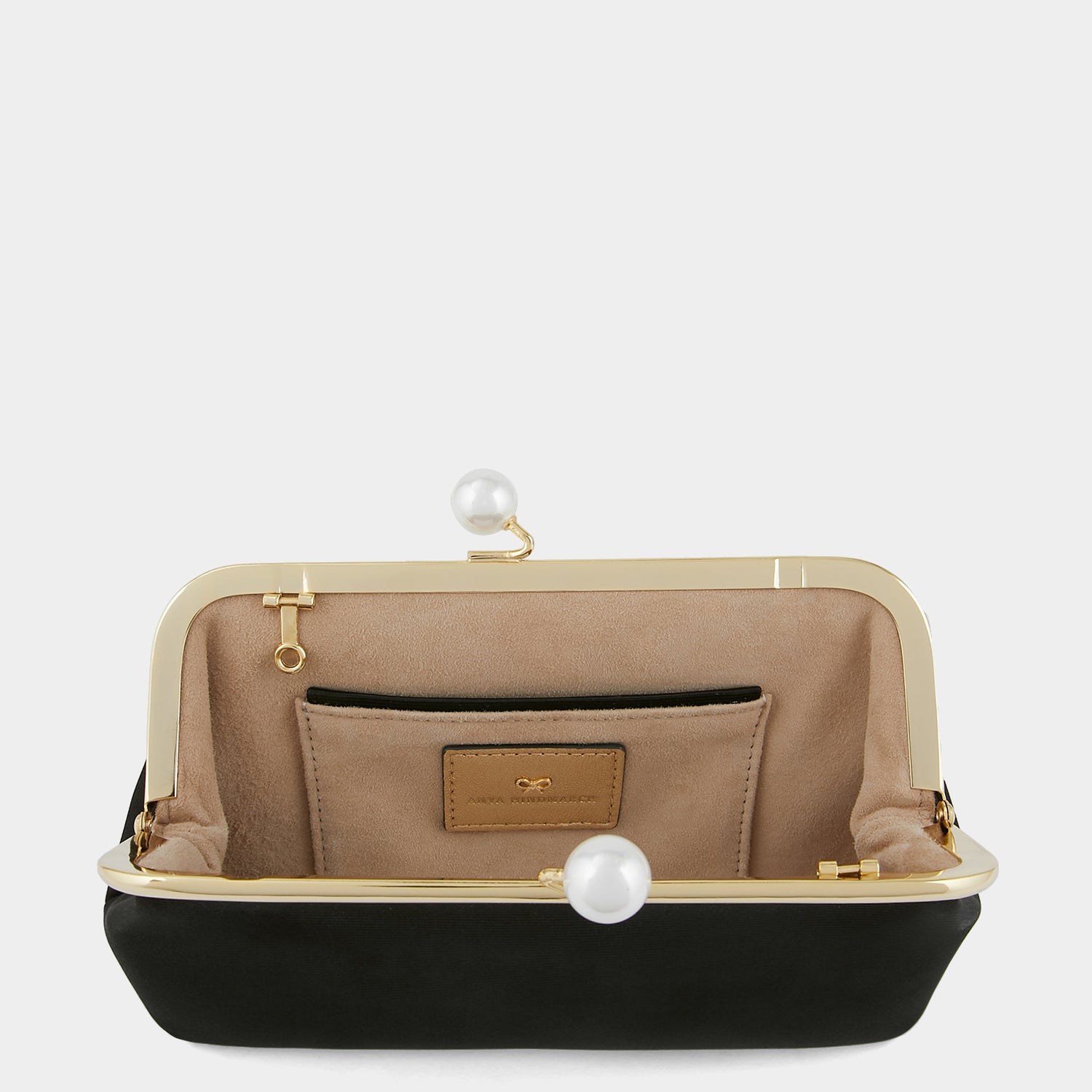 Maud Pearls Clutch -

                  
                    Grosgrain in Black -
                  

                  Anya Hindmarch UK
