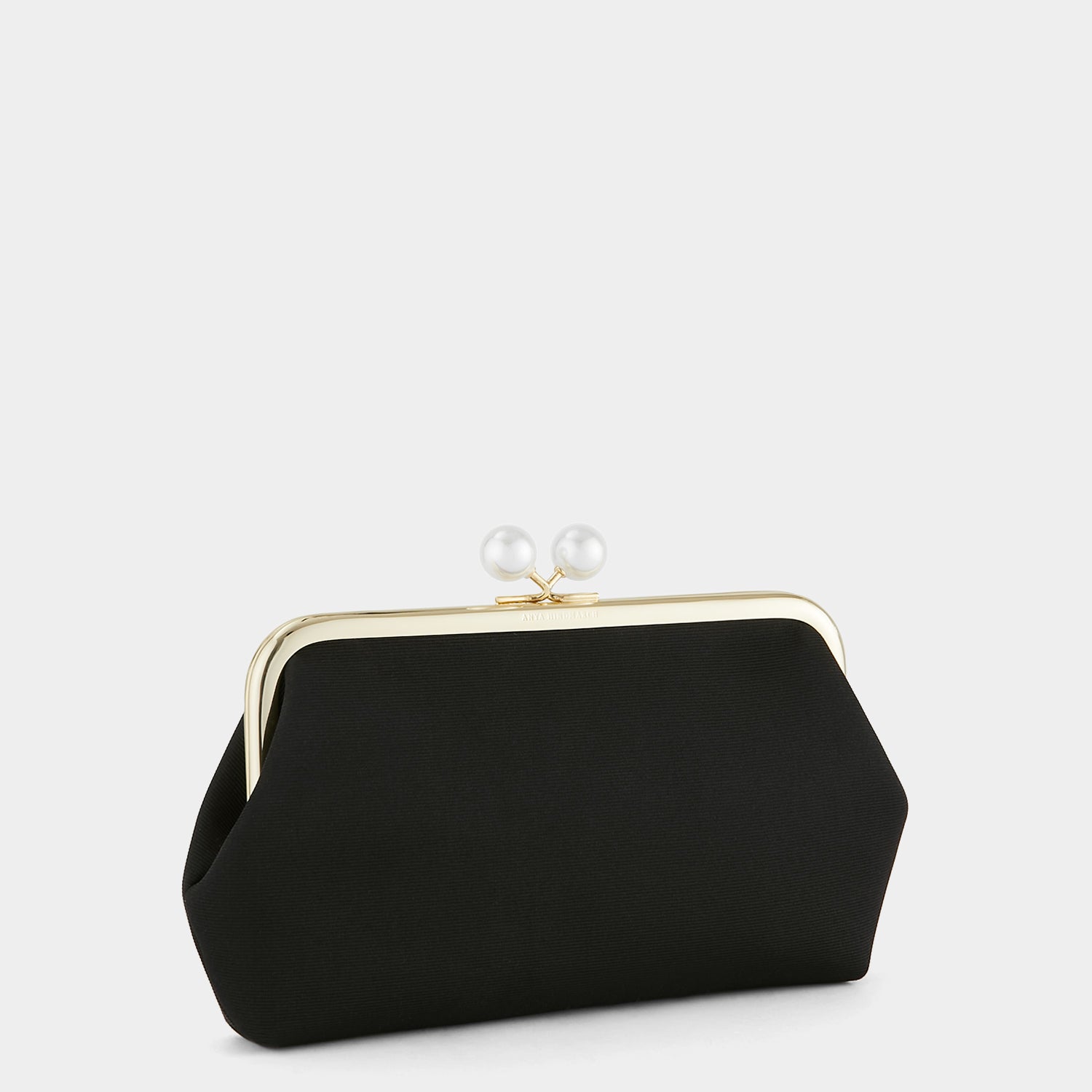 Pearls Maud Clutch -

                  
                    Grosgrain in Black -
                  

                  Anya Hindmarch UK
