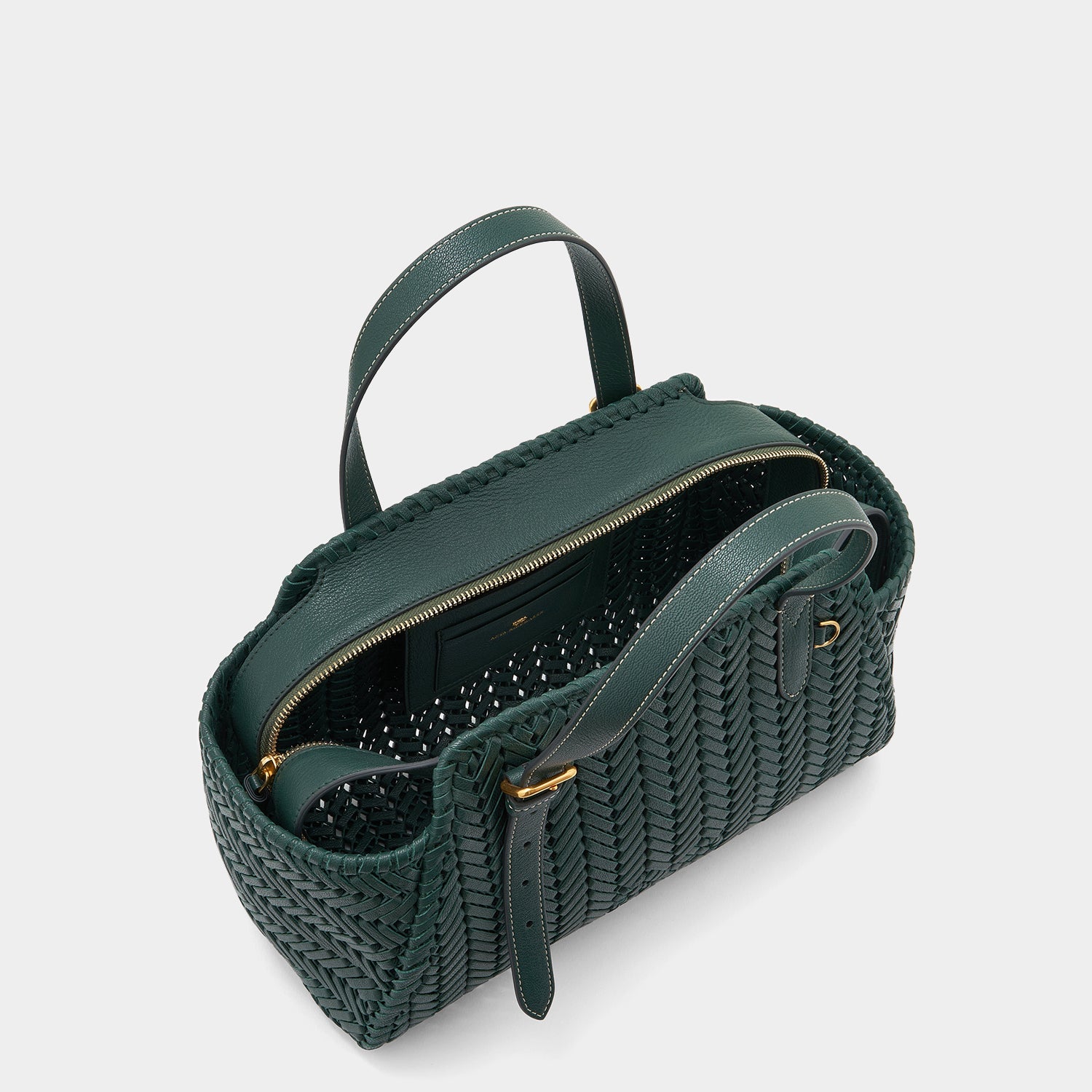 Neeson Zip Top Bag -

                  
                    Capra Leather in Kelp -
                  

                  Anya Hindmarch UK
